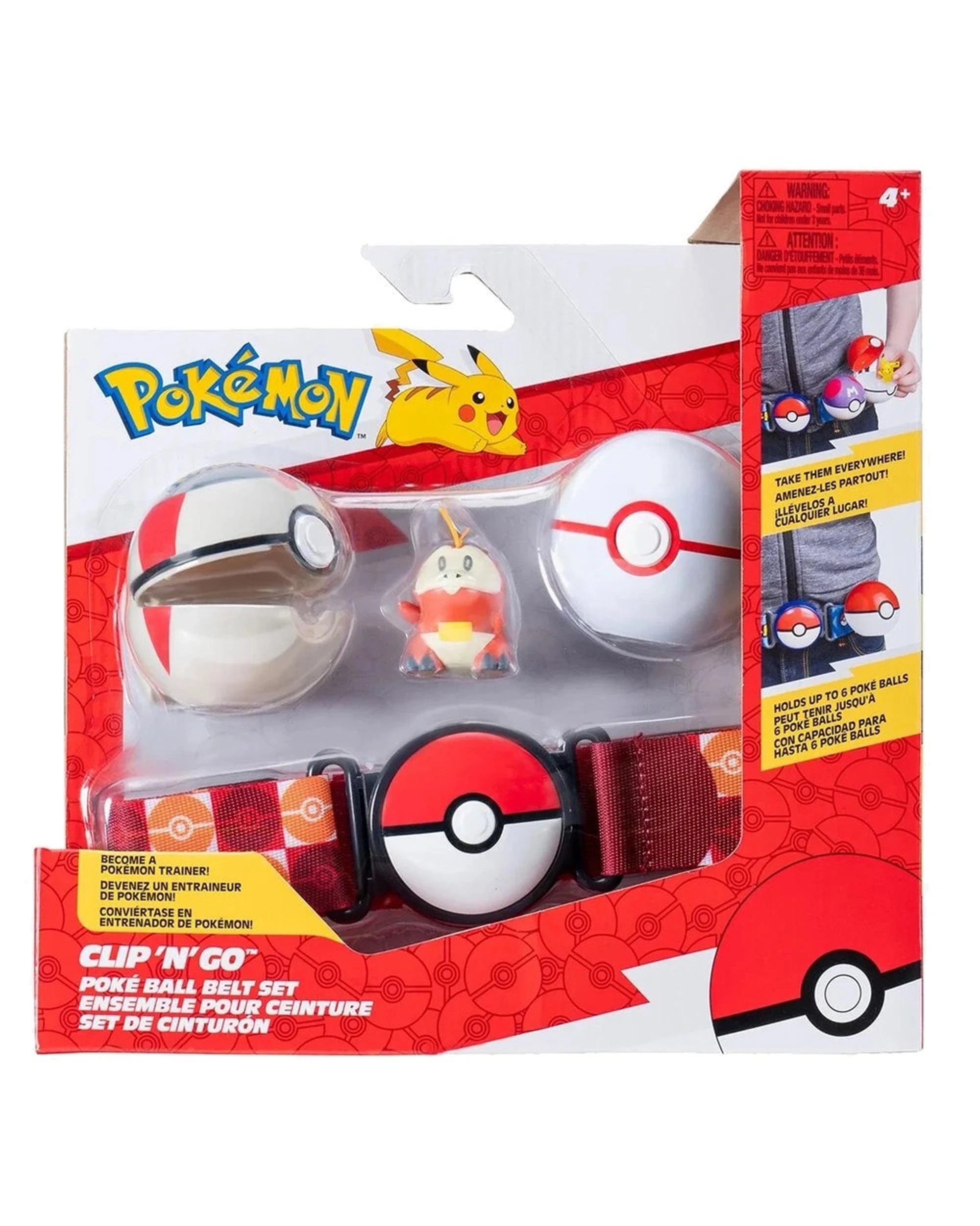 1 Pokemon Clip 'N' Go Poke Ball Belt Set Fuecoco + Timer Ball and Premier Ball, 1 of 4