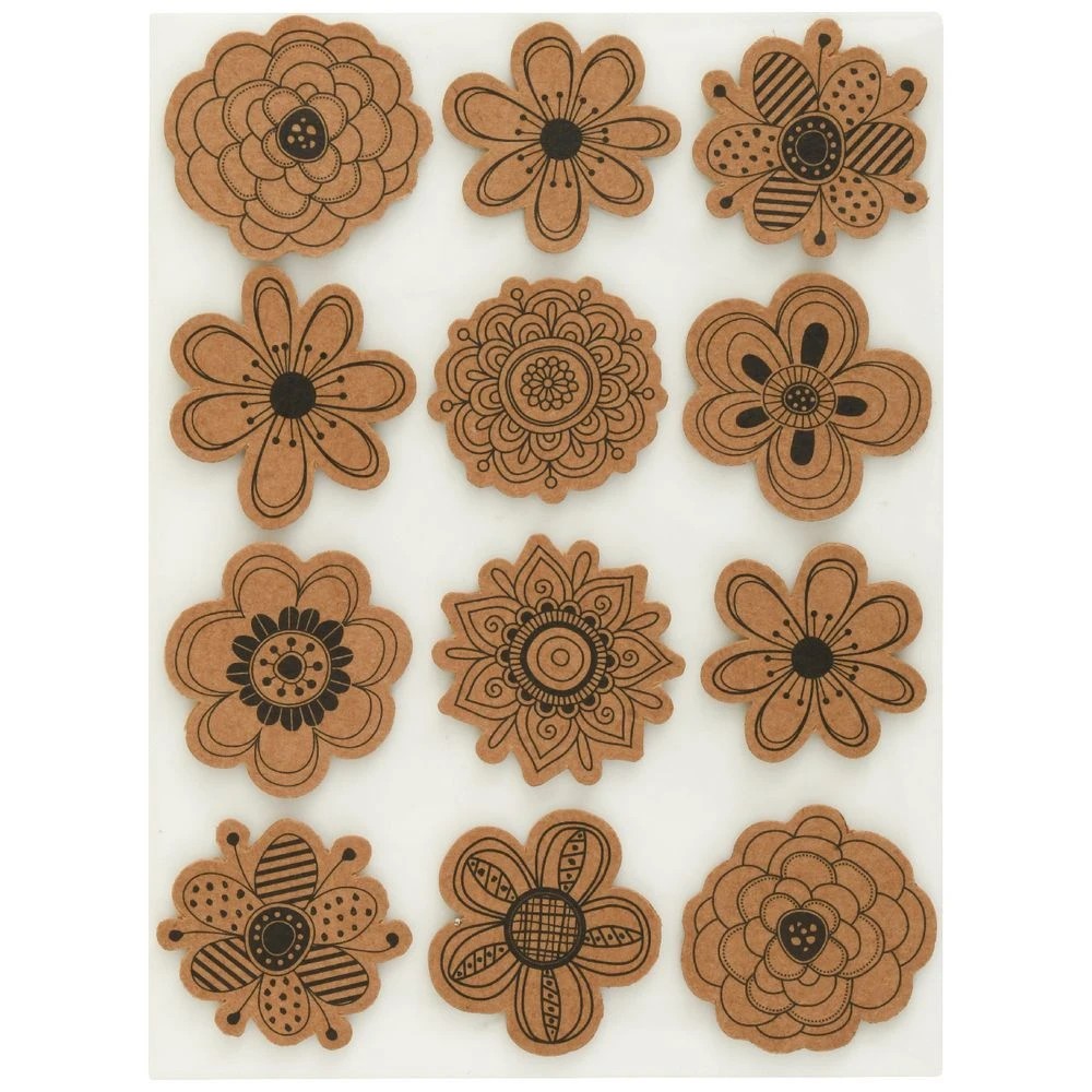 2 Born Kraft Blossoms Stickers 12 Pack, 2 of 2