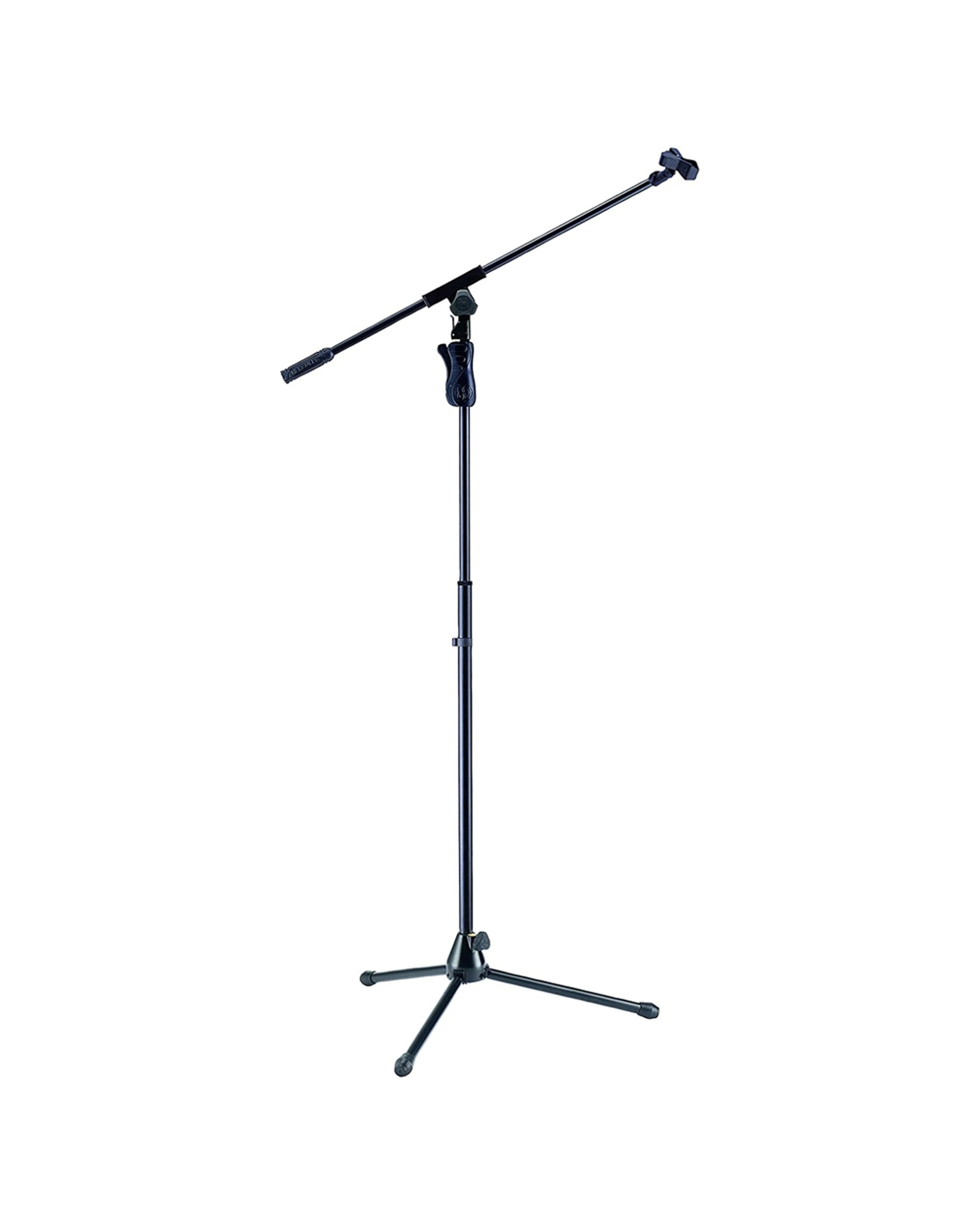 1 Hercules Plus Tripod Base Microphone Stand Holder With Boom Mic & Clip - Black, 1 of 2