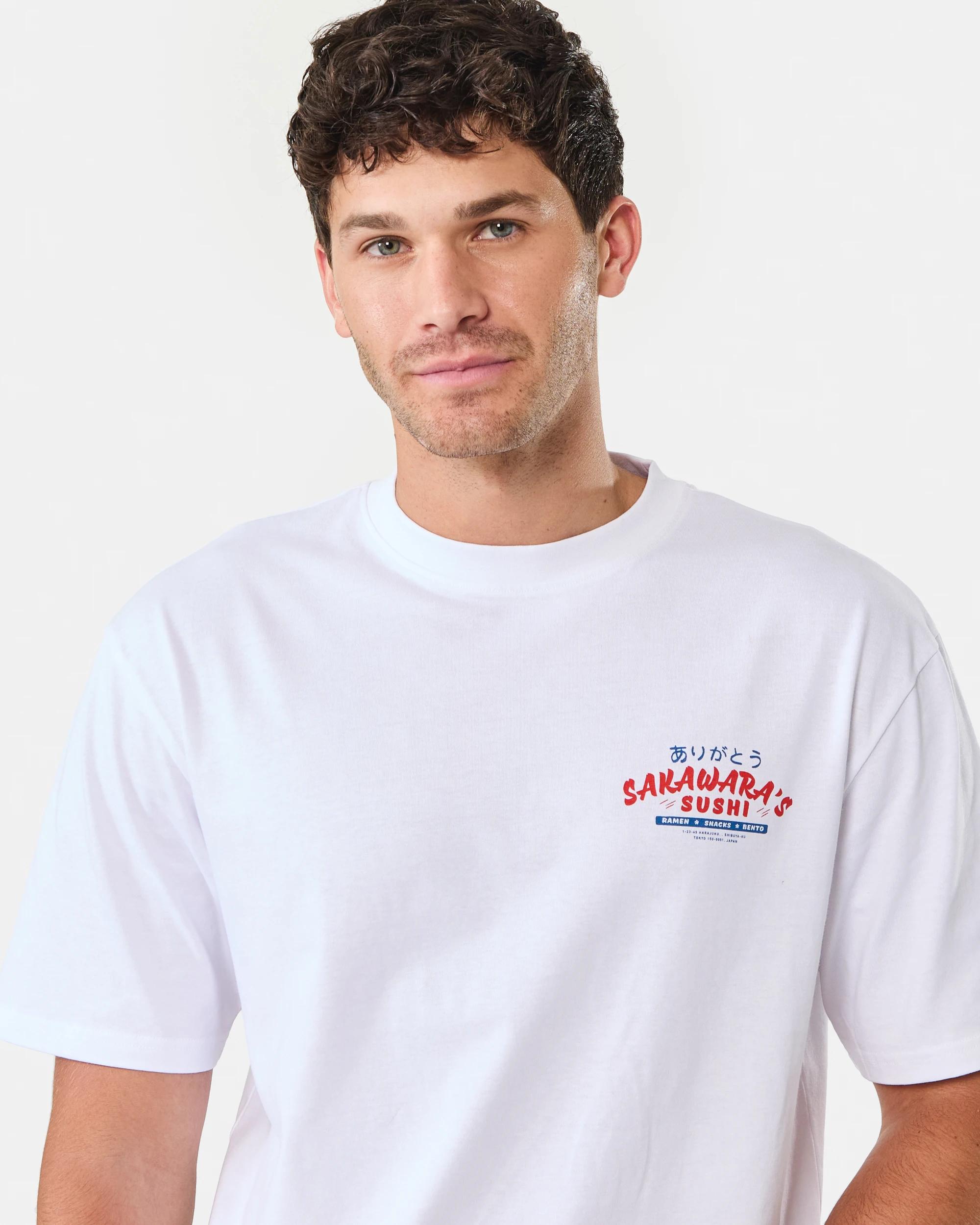 5 Oversized Print T-shirt Wht Sushi, 5 of 9