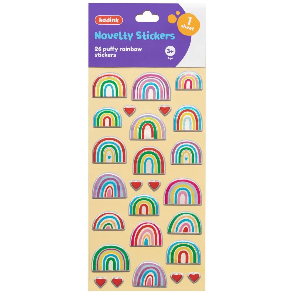 1 Kadink Puffy Stickers 1 Sheet Rainbow, 1 of 1