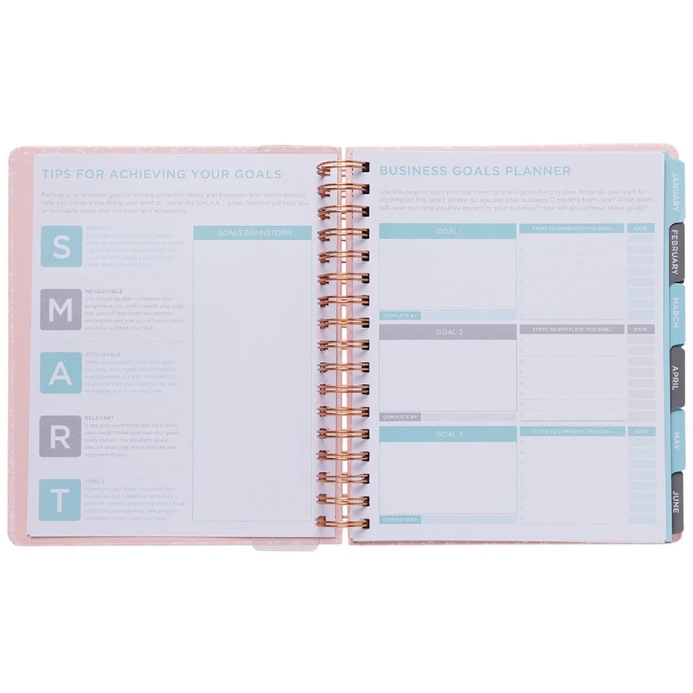 4 Otto Undated Week-to-View Business Goal Planner Pink, 4 of 10