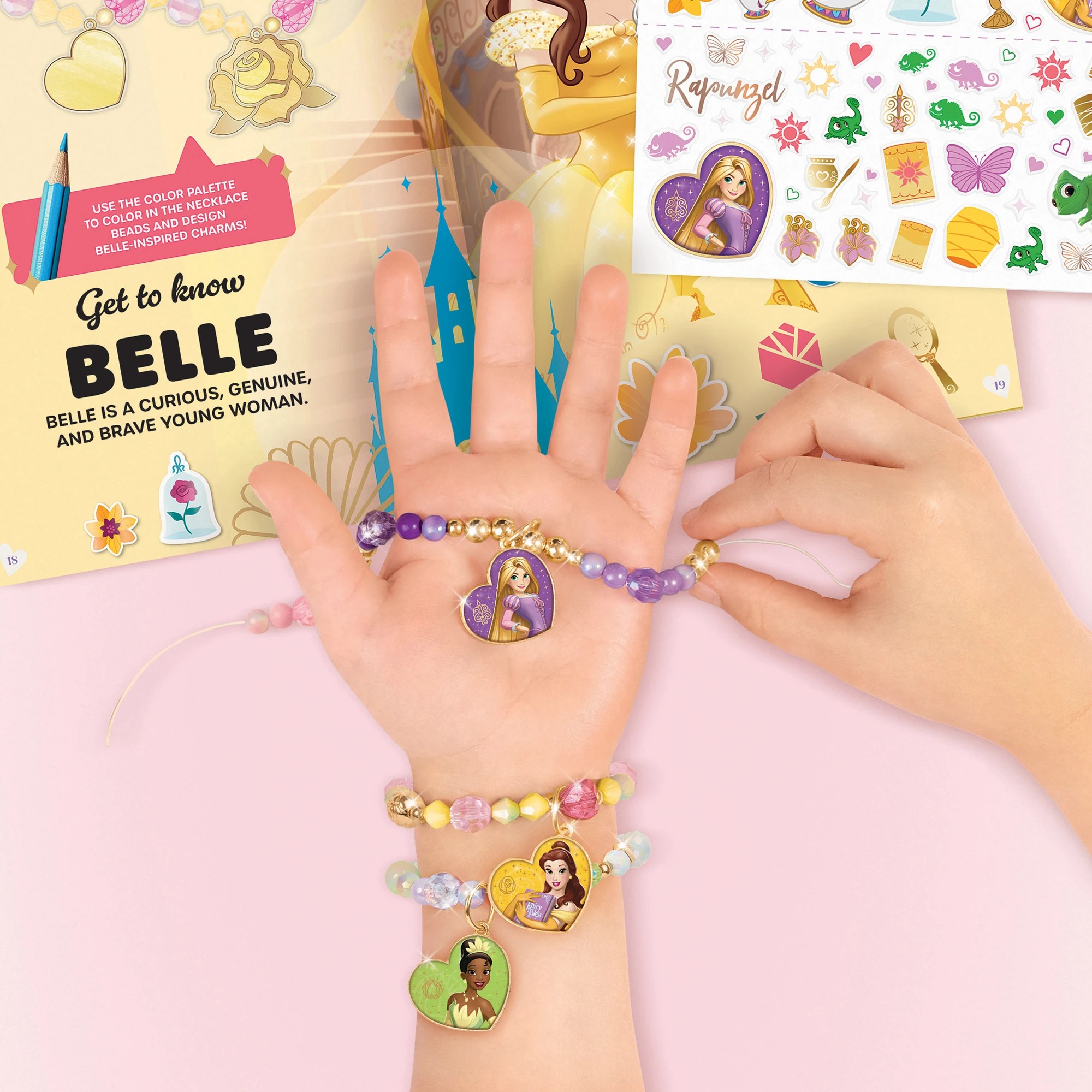 5 94 Piece Make It Real Disney Princess Sticker Story and Bracelet Kit, 5 of 7