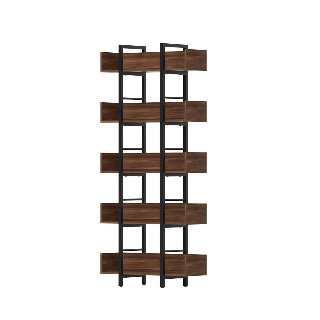 1 Artiss Bookshelf 5-Tier Bookcase - Brown, 1 of 6