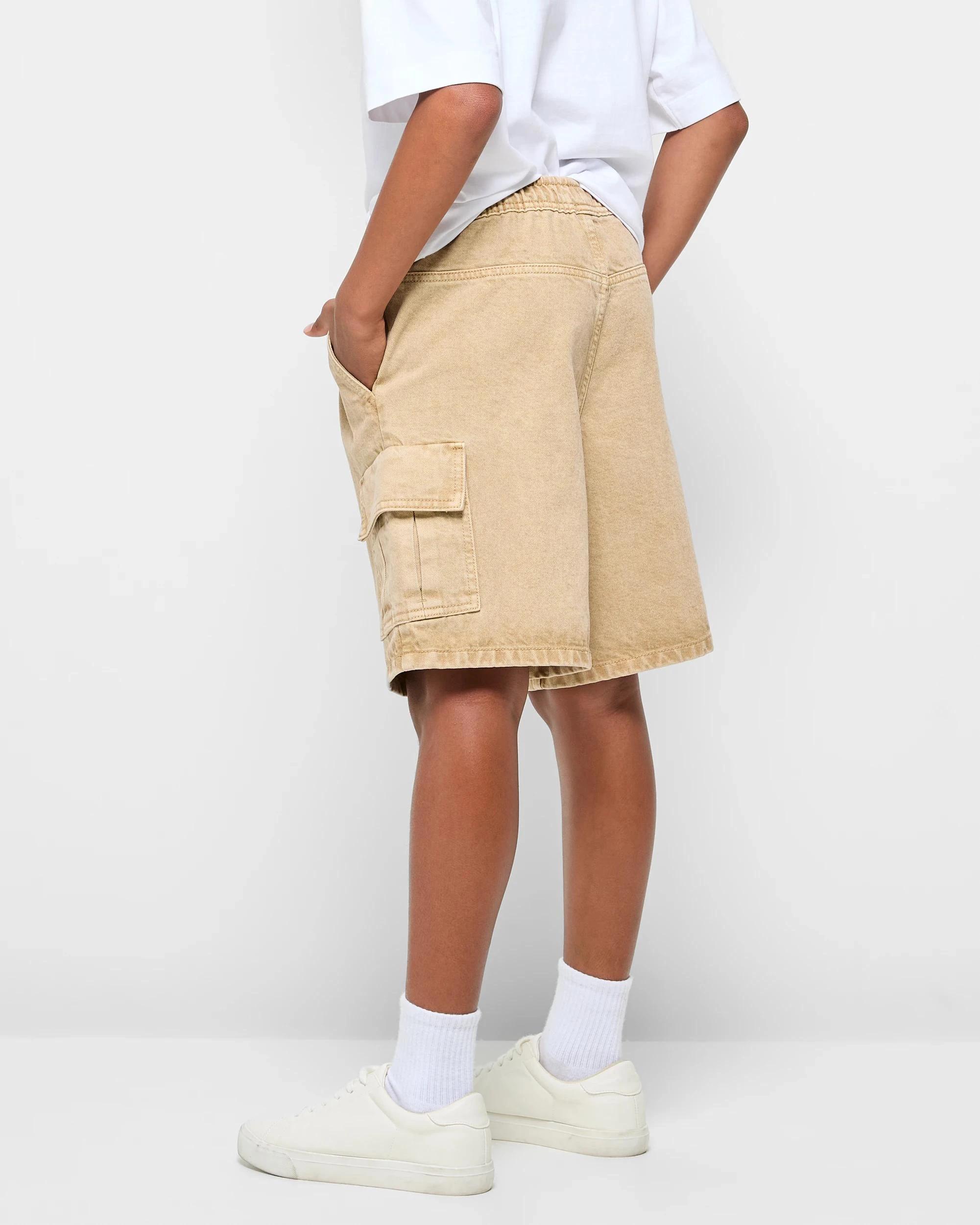 3 Target Denim Cargo Shorts TAN, 3 of 5