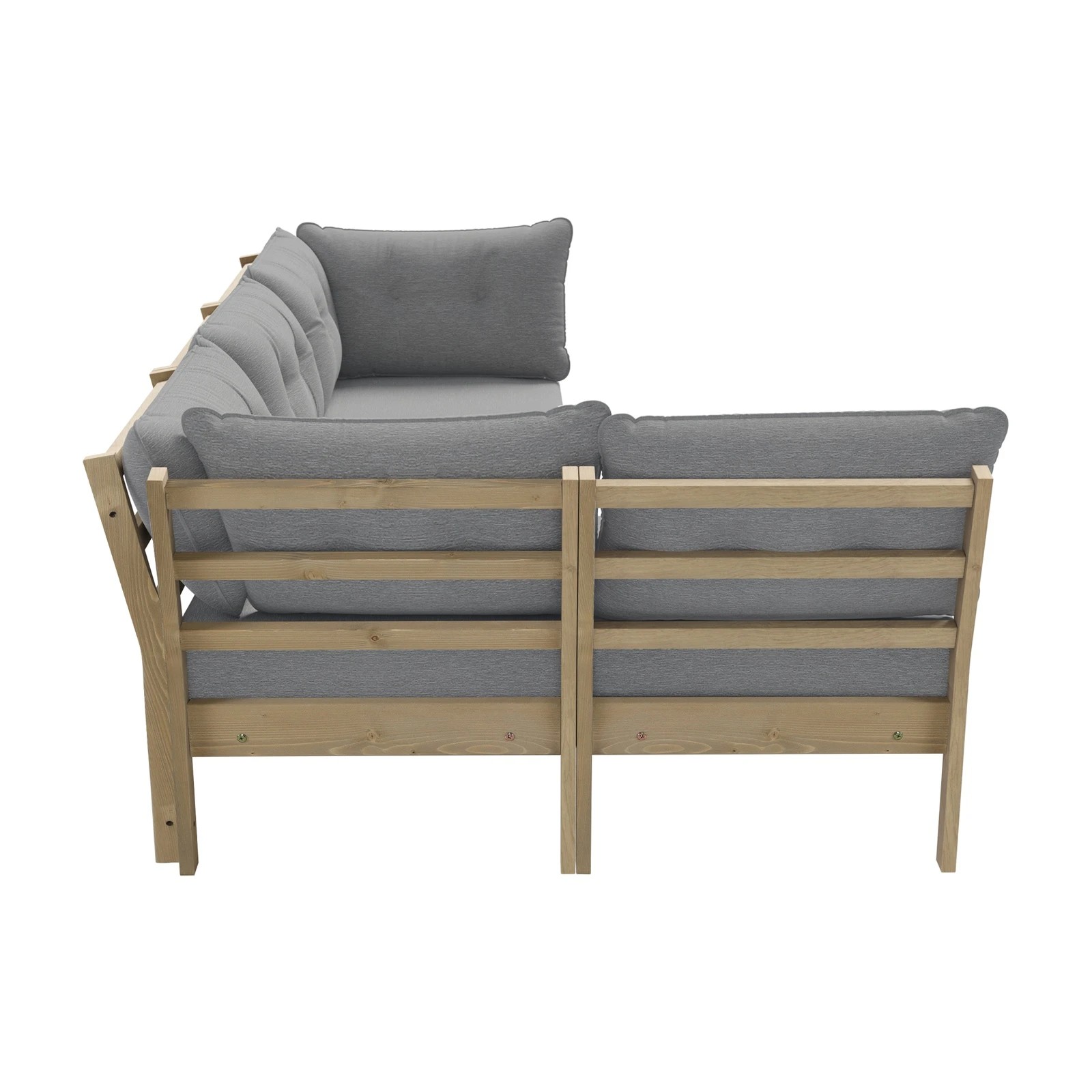 9 Livsip 4 Seater Outdoor Sofa Set Lounge Setting - Grey, 9 of 10