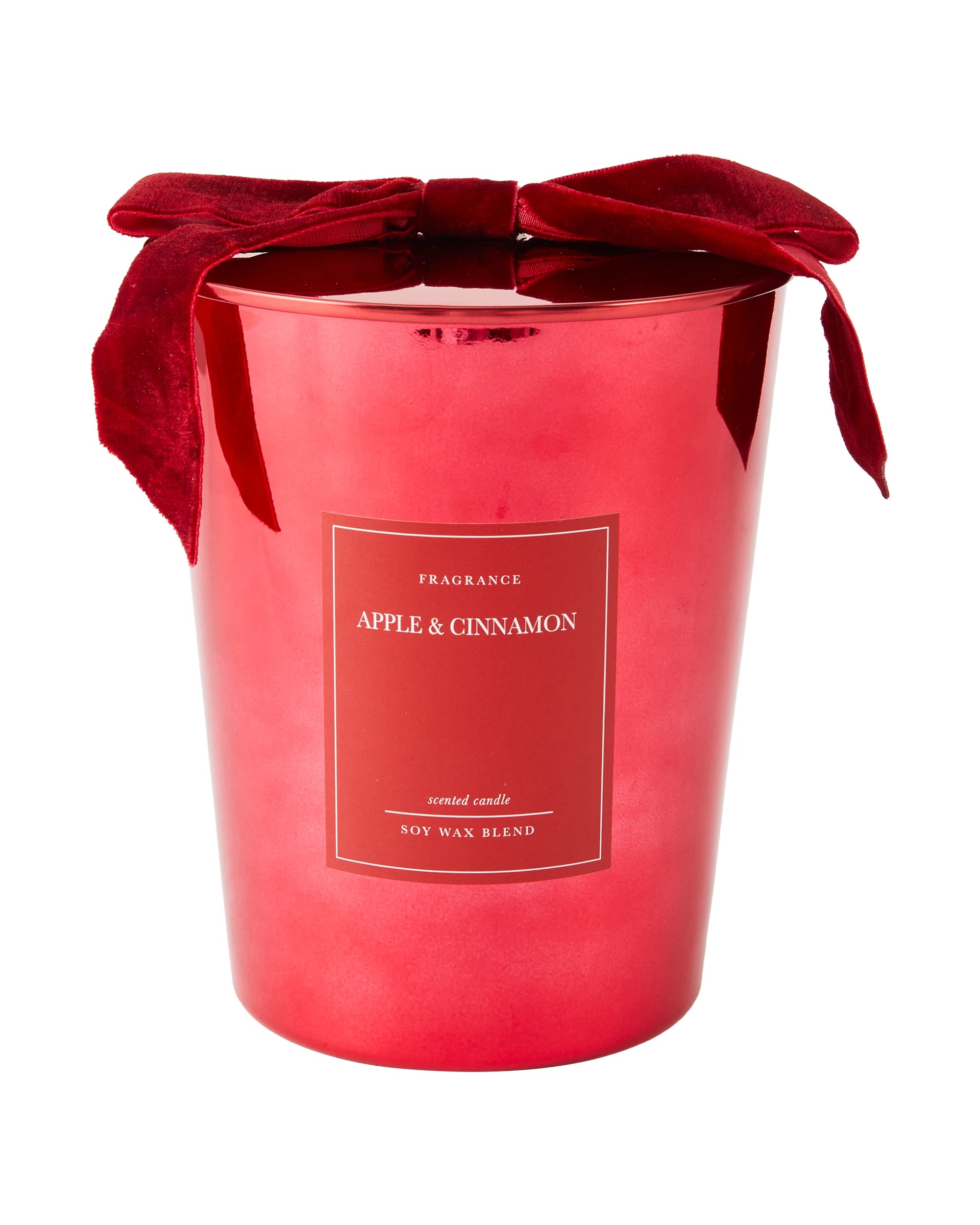 1 Christmas XL Red Metallic Glass Candle, 1 of 6