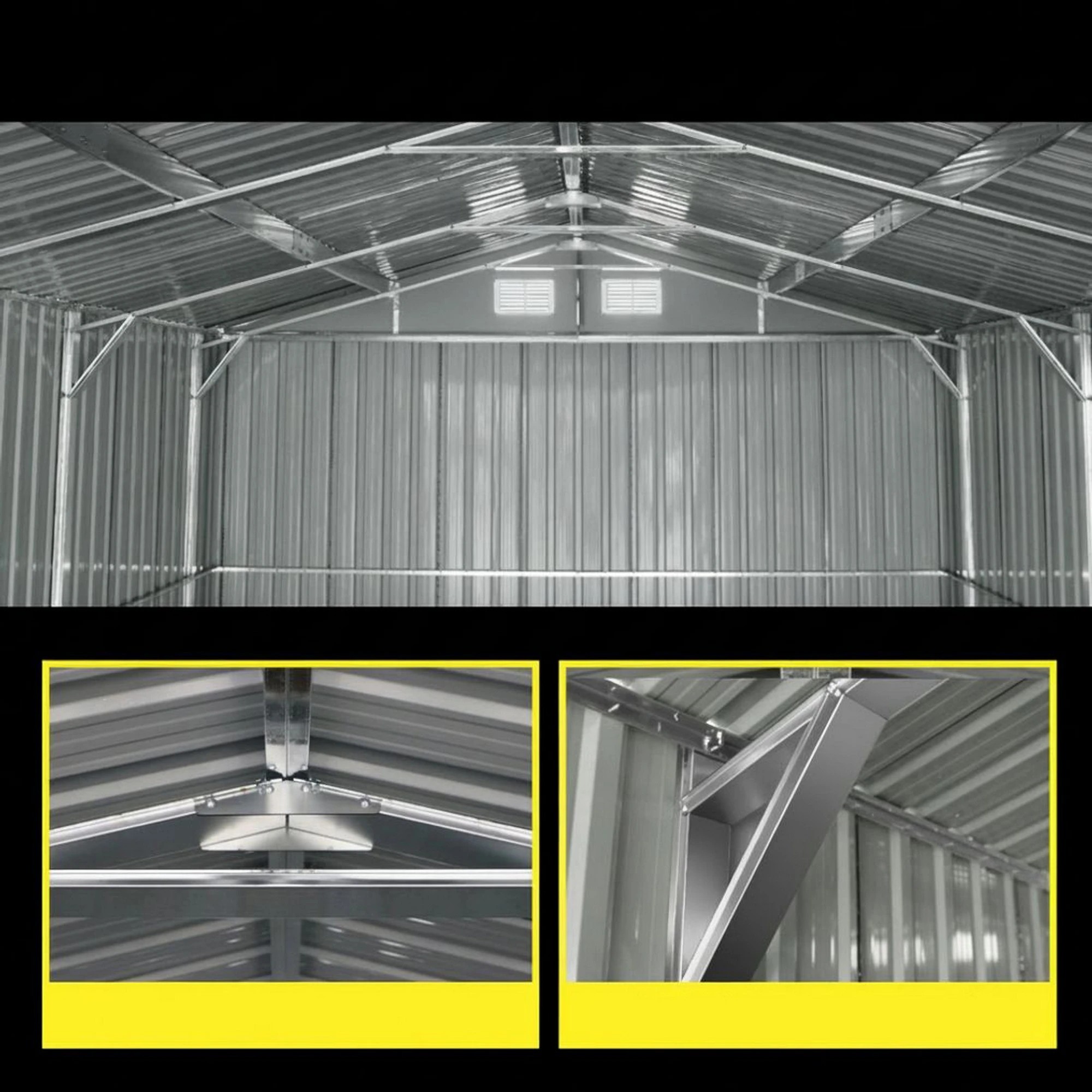 6 Giantz Garden Shed Sheds Outdoor Storage Tool Workshop House Shelter - Grey, 6 of 7