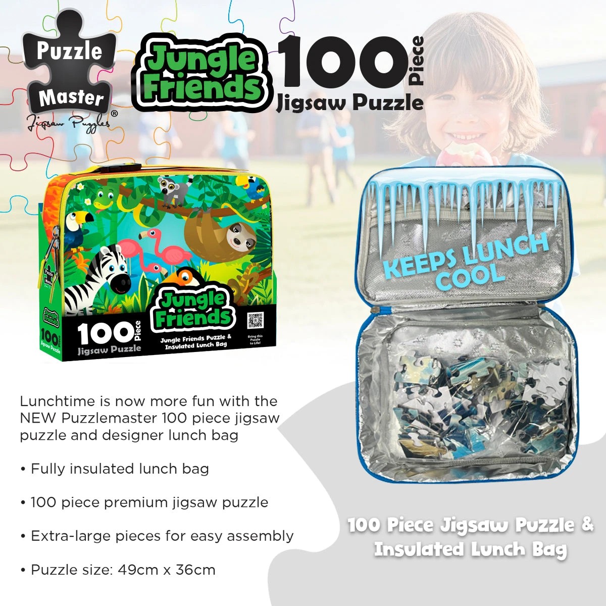 3 Puzzle Master Jungle Friends Jigsaw & Lunch Box Cooler, 3 of 5