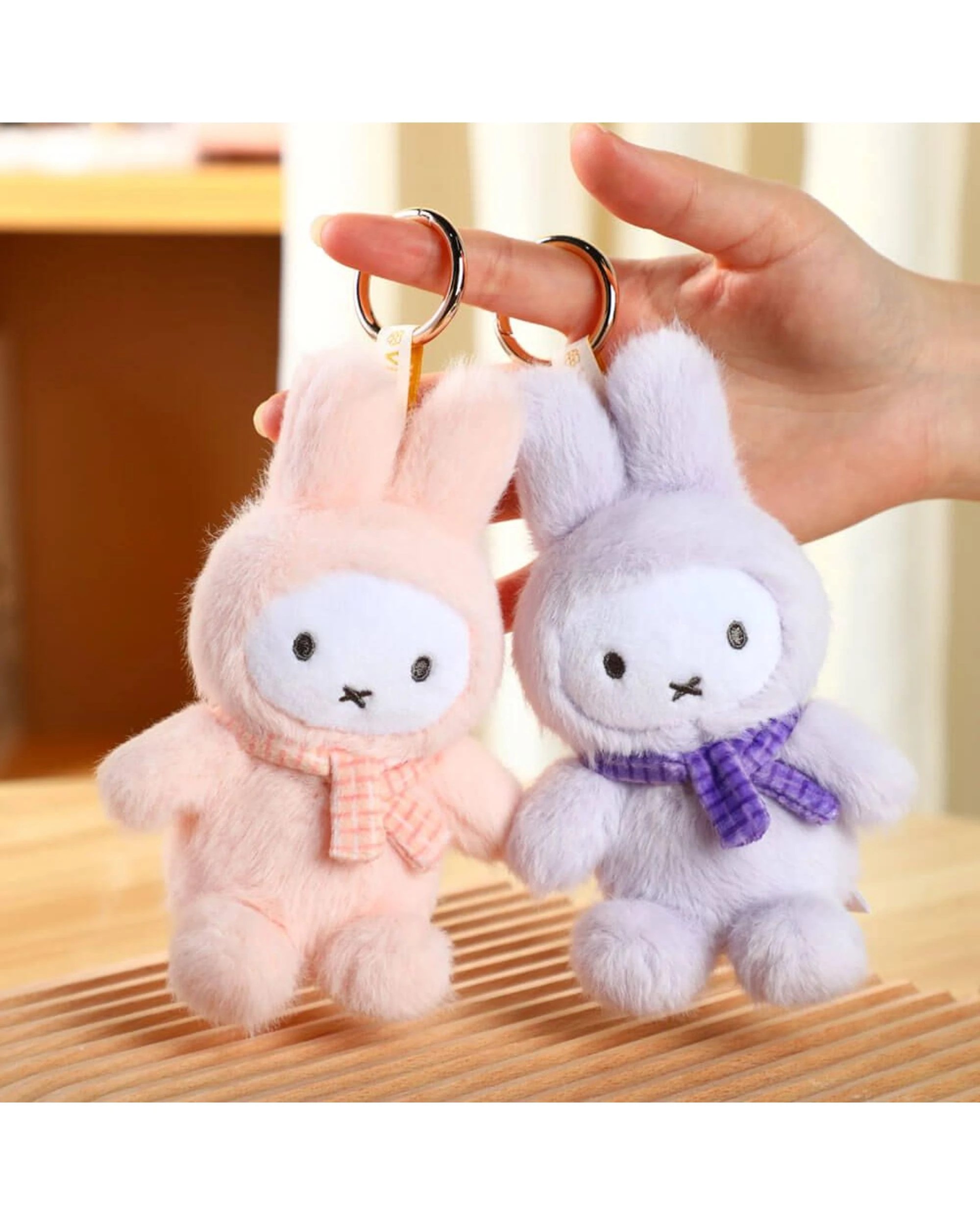 4 Miffy Sitting Plush Keychain Blind Box, 4 of 5