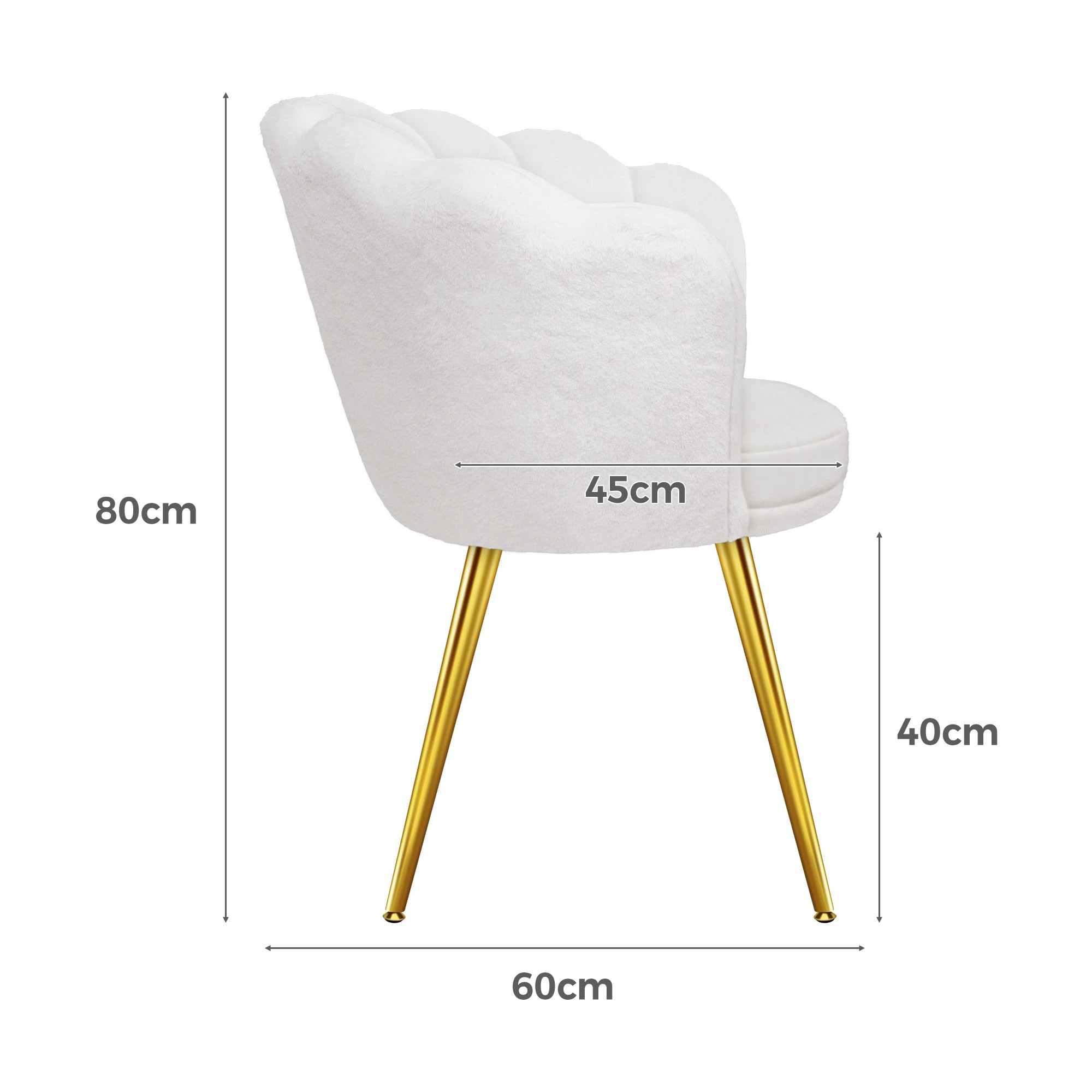 7 Alfordson Armchair Lounge Chair Plush Accent Chair Upholstered Sofa Couch - White, 7 of 9