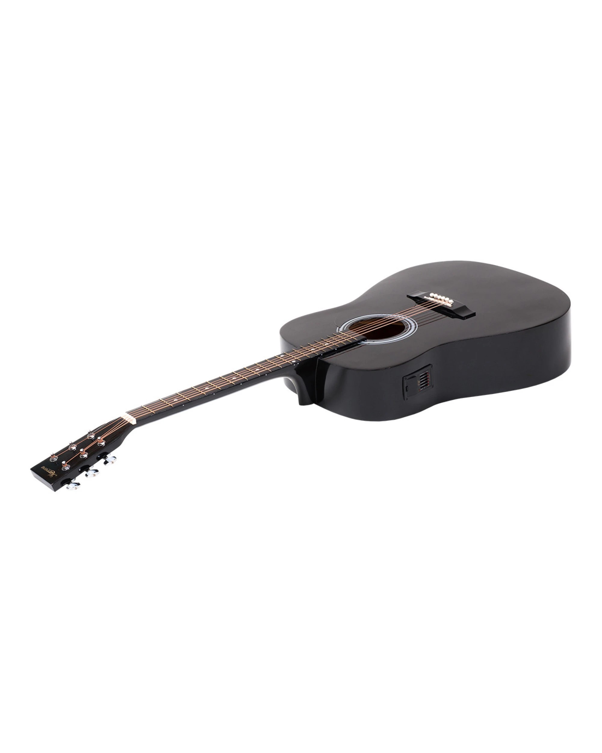 2 Karrera 41in Acoustic Guitar with EQ Band String Musical Instrument - Black, 2 of 7