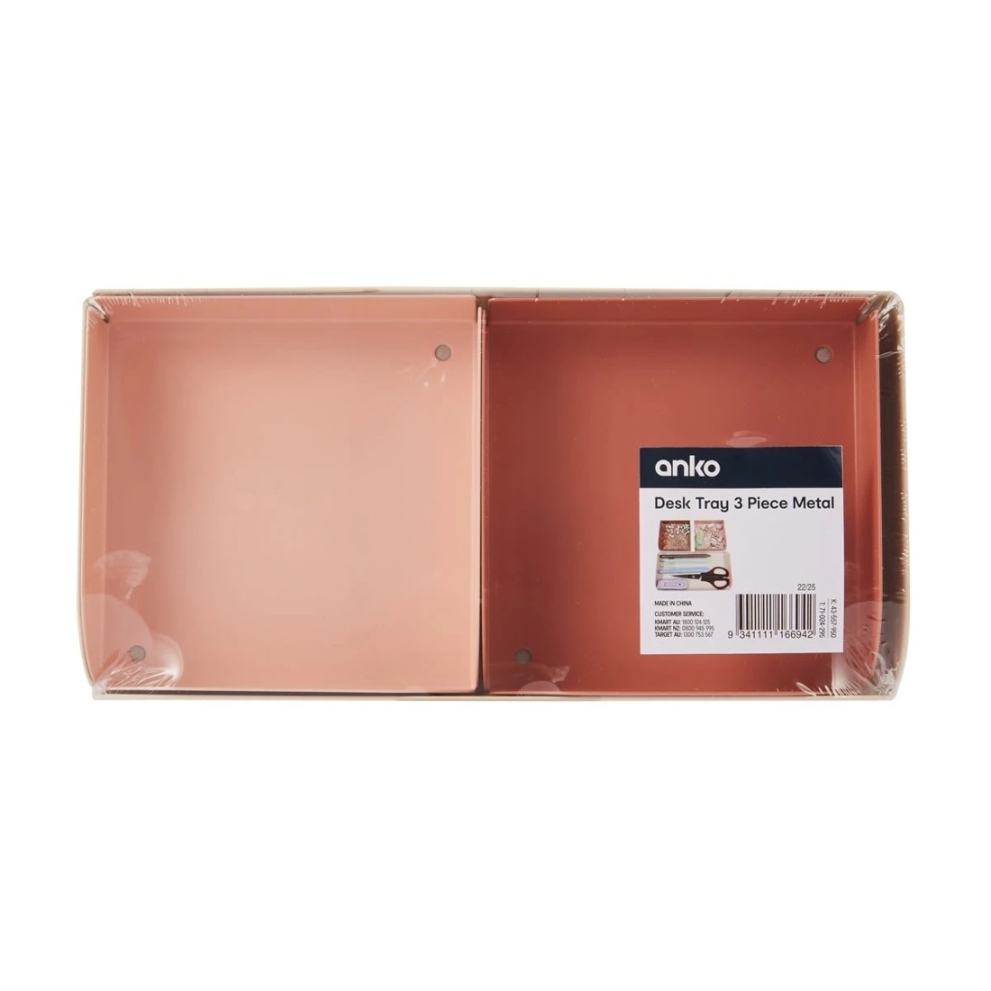 6 3 Piece Metal Desk Tray, 6 of 6