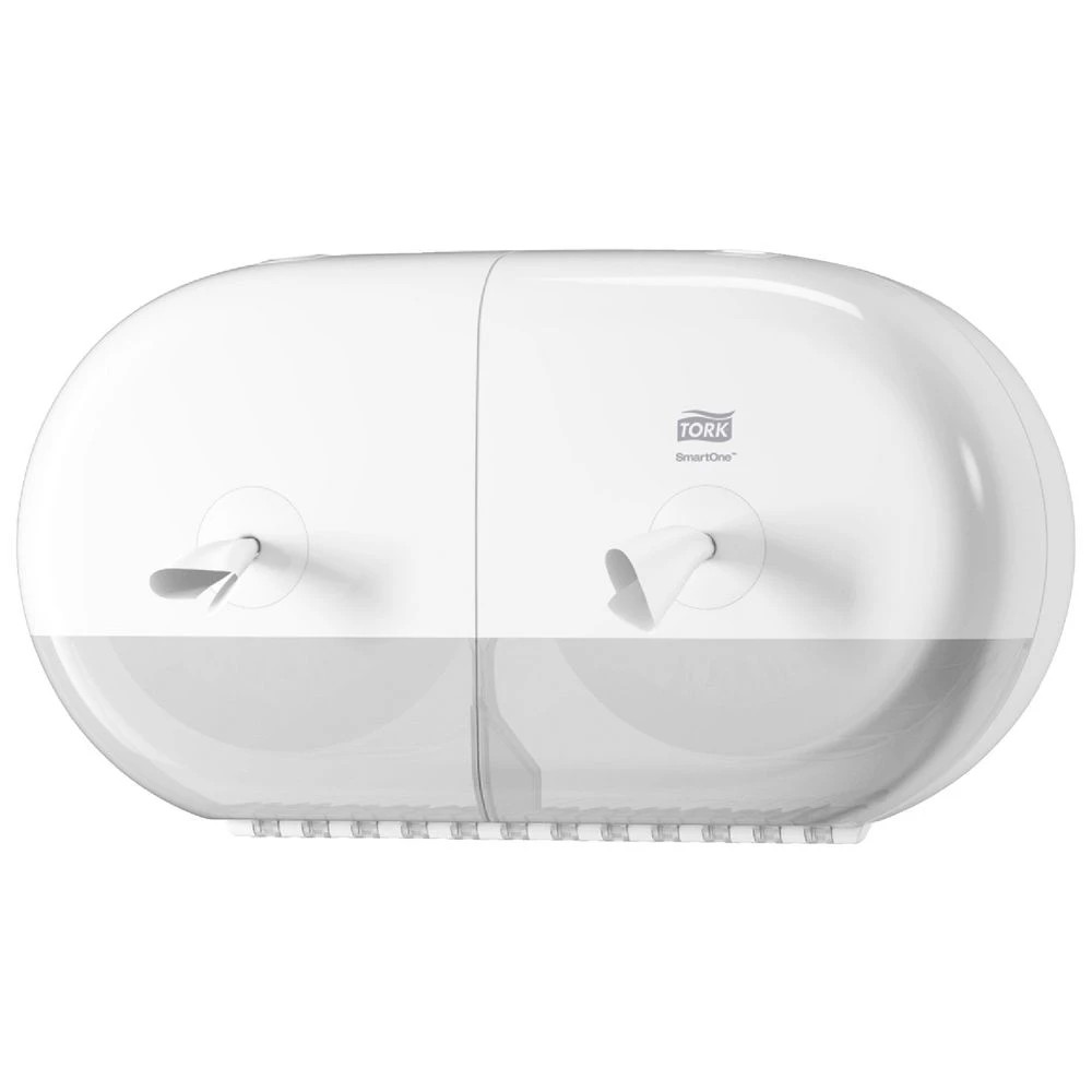 1 Tork SmartOne Twin Toilet Paper Dispenser White, 1 of 1
