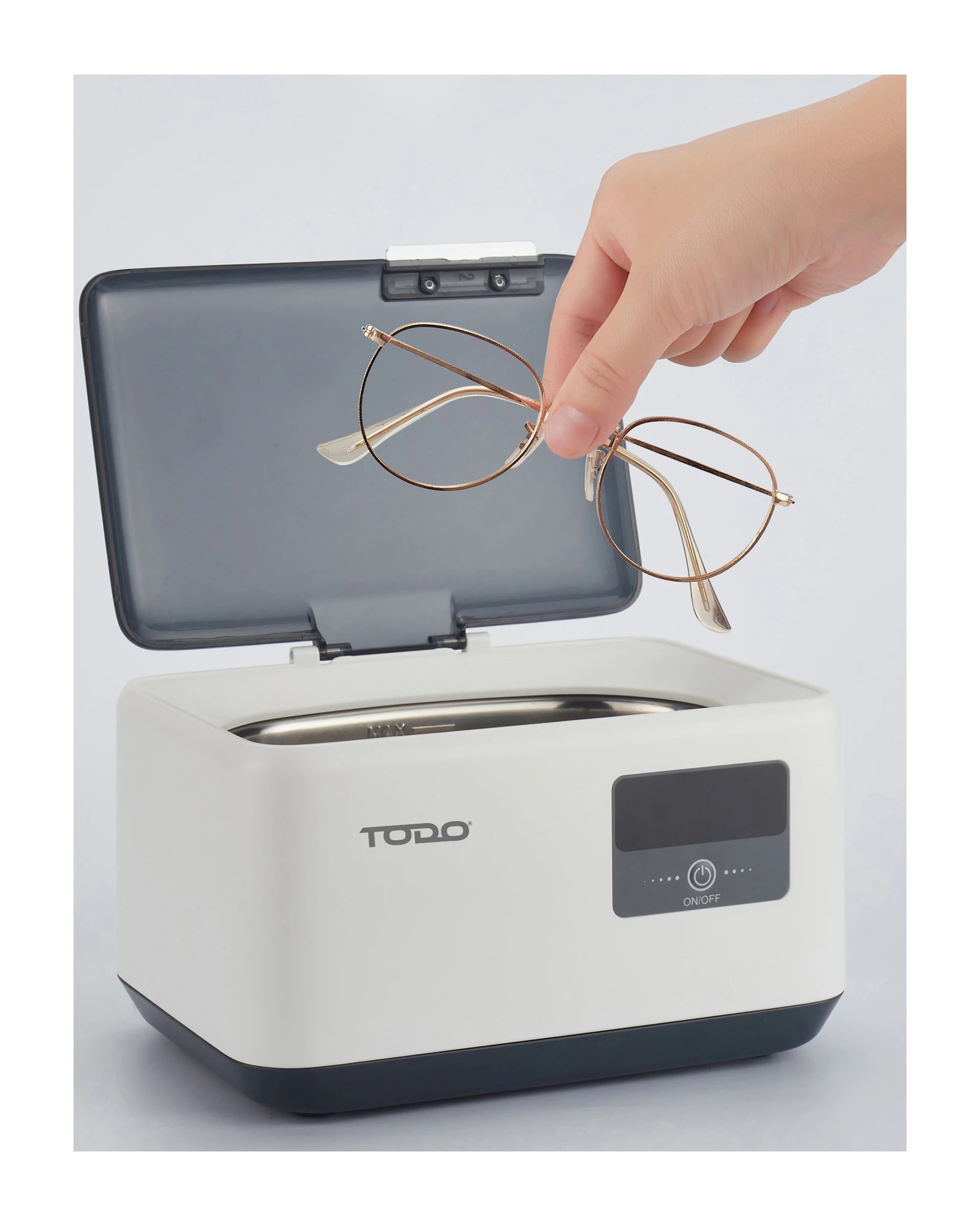 3 TODO Ultrasonic Cleaner Sonic Wave Jewellery Cleaner Blue LED 600ml Stainless Steel Tank 3min Cycle, 3 of 8