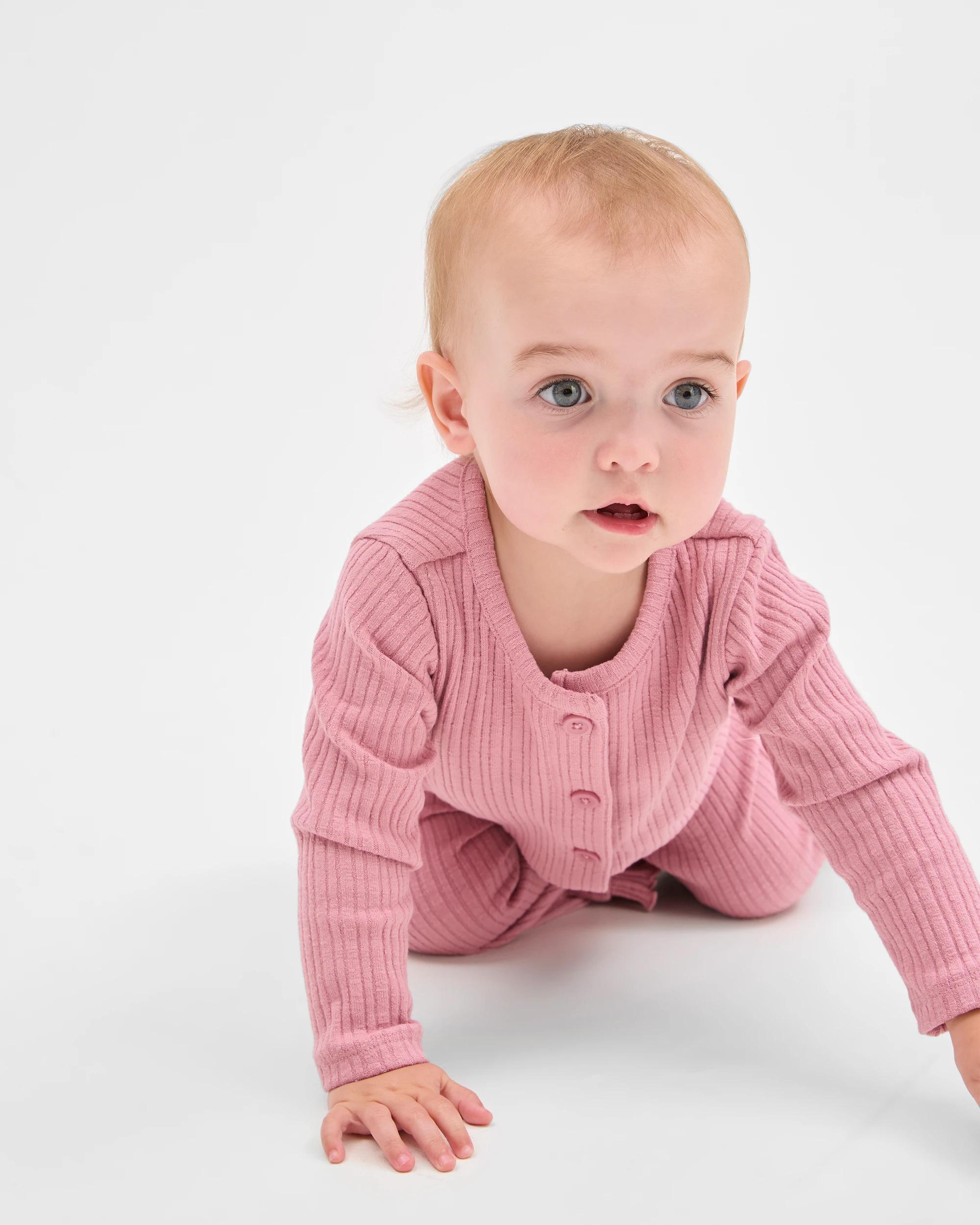 2 Target Baby Rib Cardigan and Pants Set FOXGLOVE, 2 of 5
