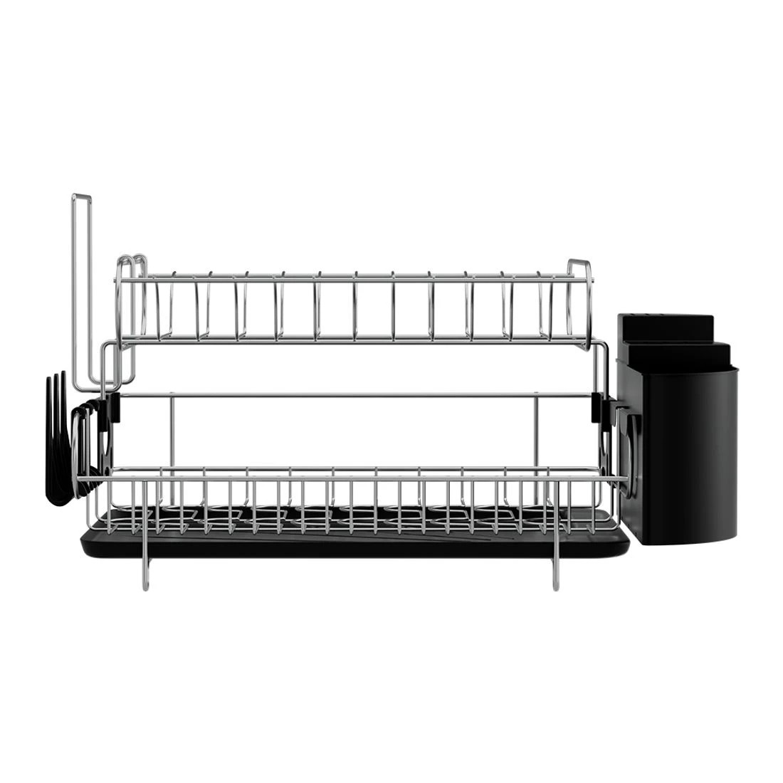 3 Cefito Dish Rack 2 Tiers - Black, 3 of 7
