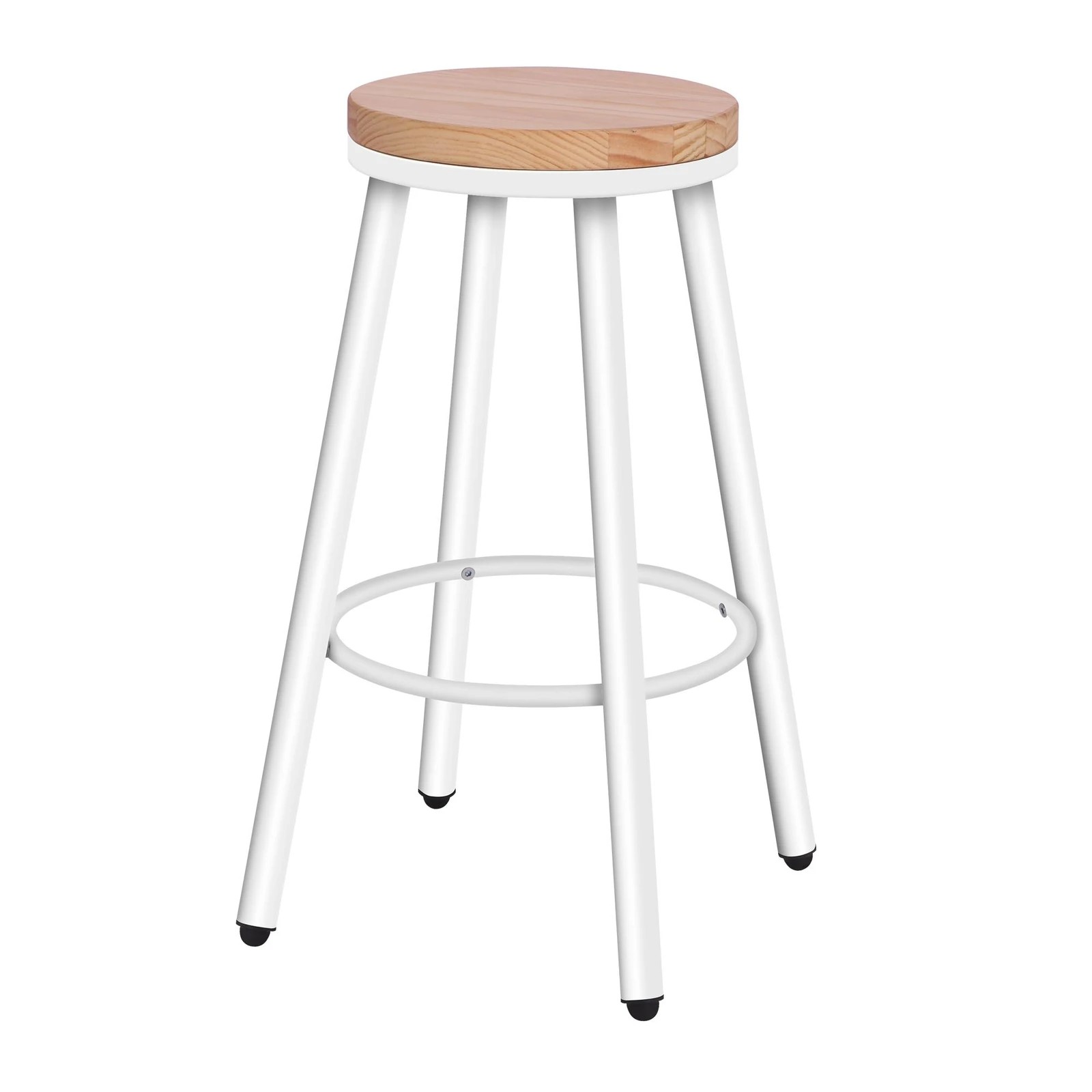 7 Alfordson 2x Bar Stools Retro Kitchen Vintage Chair Industrial Rocio - White, 7 of 10