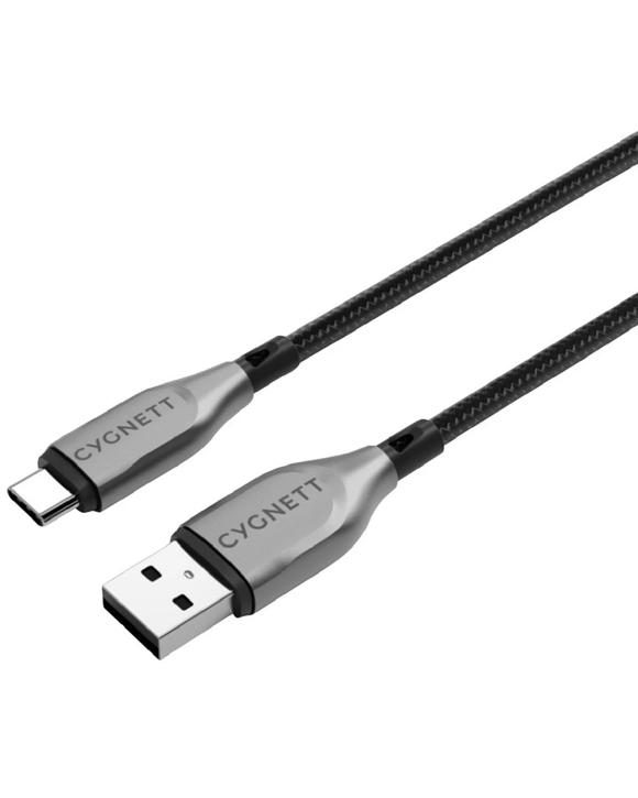 Cygnett Armoured USB-A to USB-C Cable 2m Black