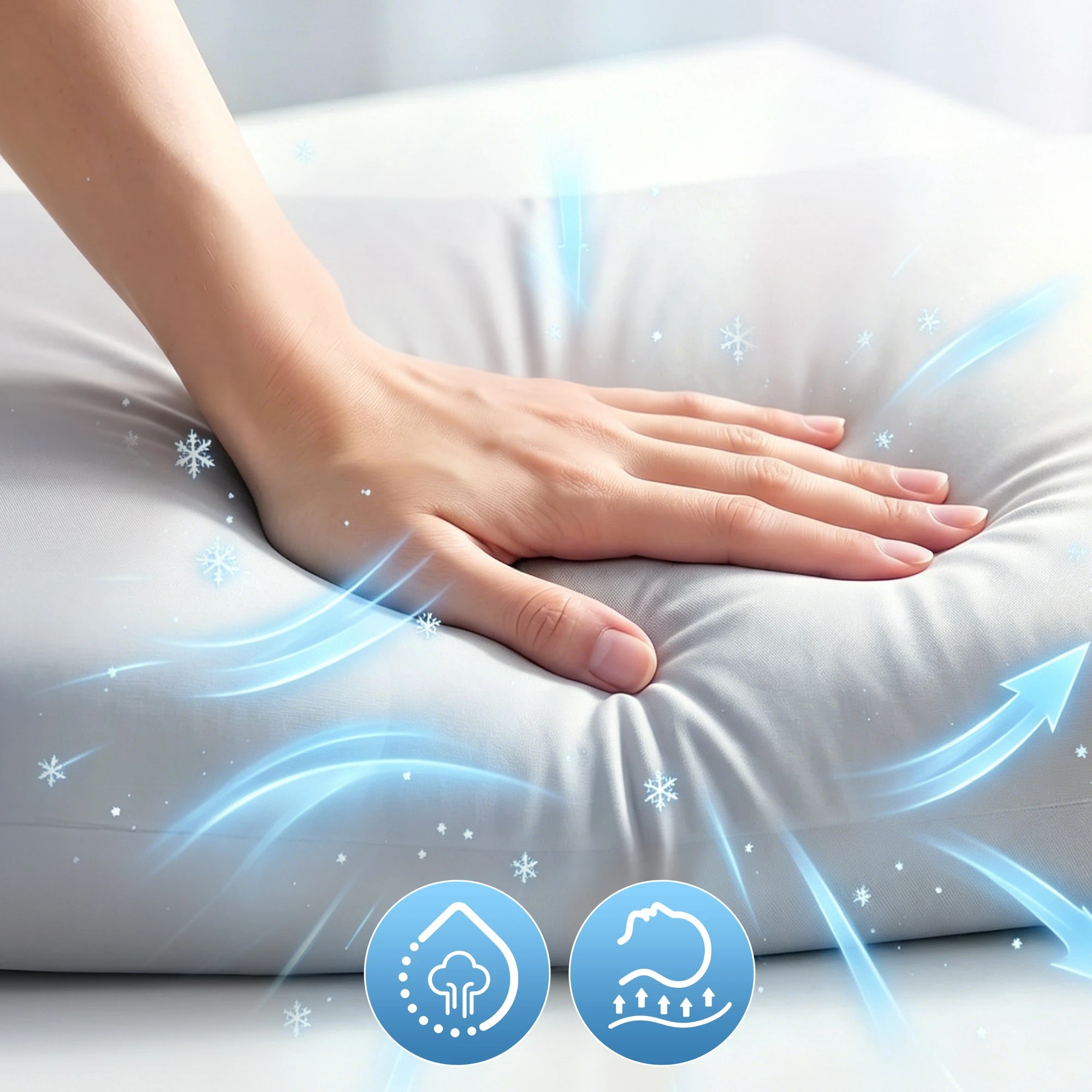 5 RoomSense Cooling Memory Foam Pillows Solid Core Bed Pillows Set of 2 - Multi, 5 of 8