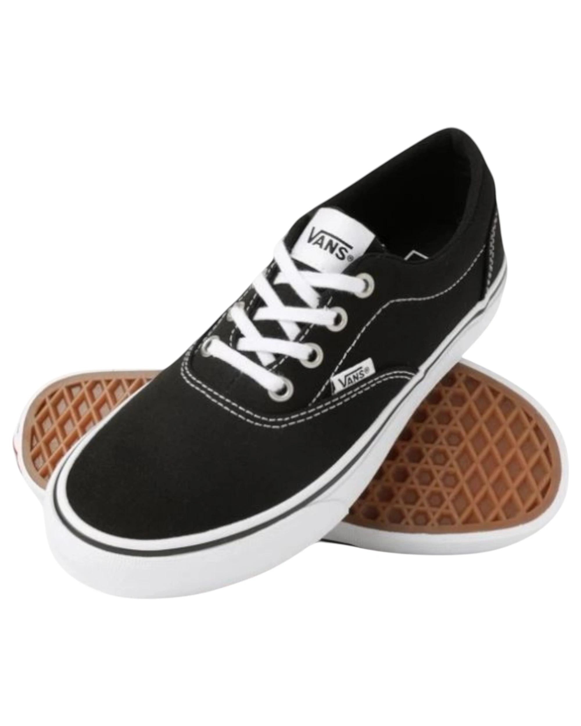 5 Vans Womens Doheny Canvas Black/White Classic Lace Up Shoes BLACK/WHITE, 5 of 5