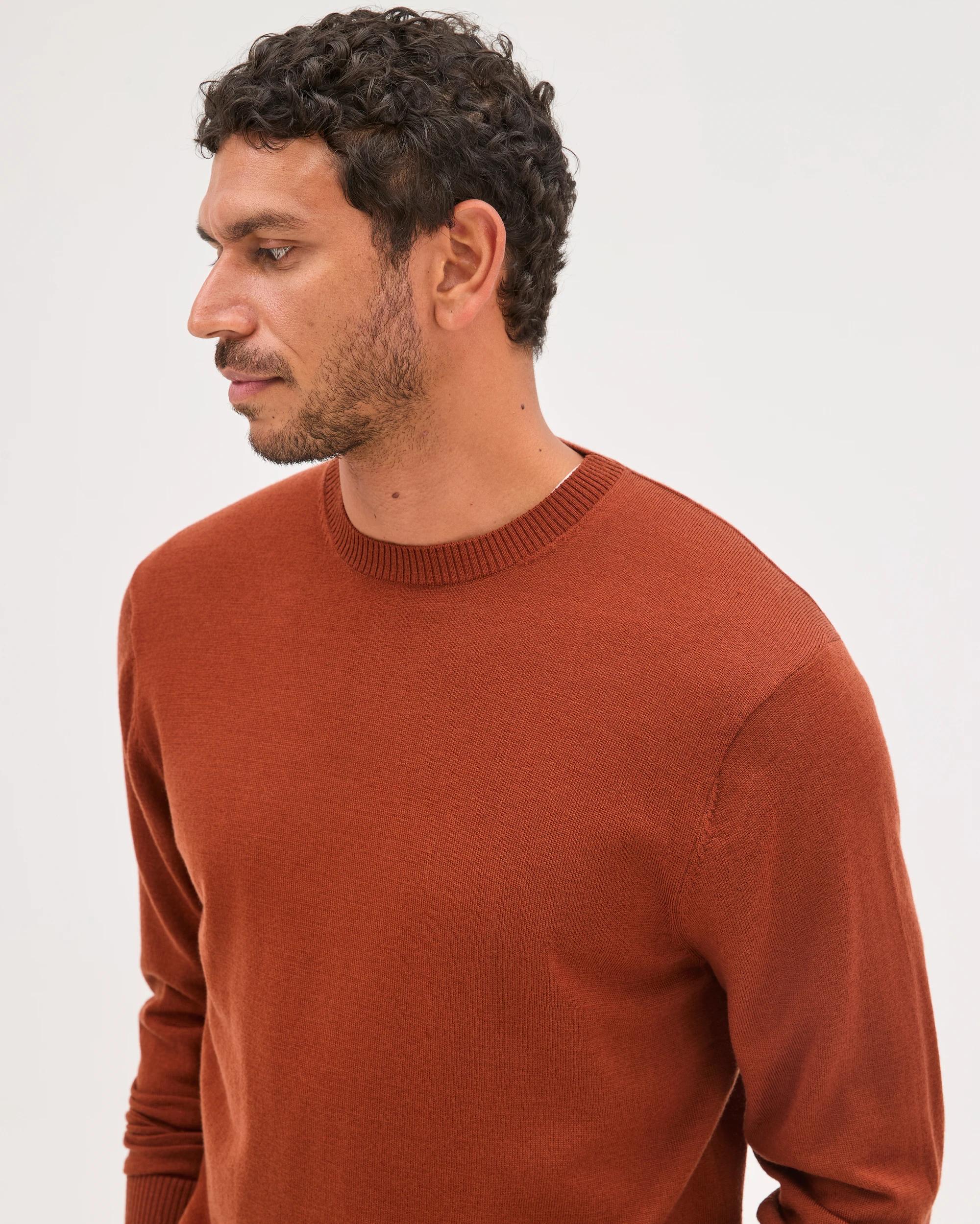 5 Preview Australian Merino Wool Knit Jumper RUST, 5 of 7