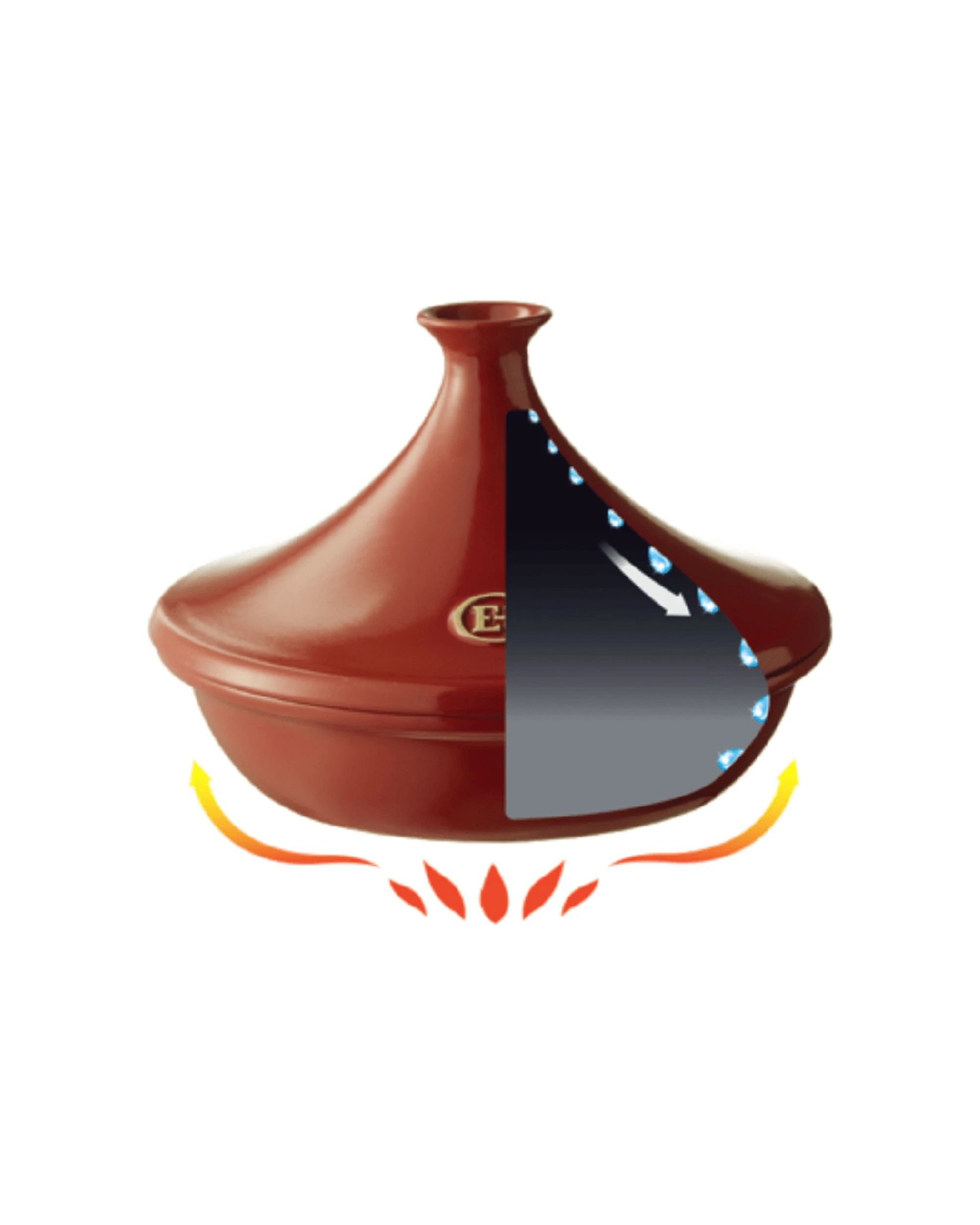 4 Emile Henry 3.5l/32cm Ceramic Tagine Kitchen Cooking Stewpot W/ Lid Burgundy
 - Burgundy, 4 of 8