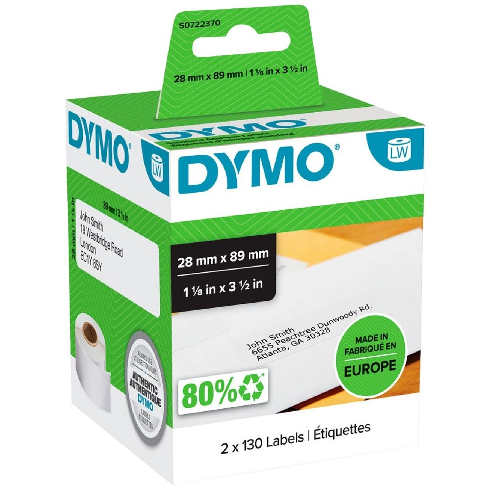 1 DYMO LabelWriter Address Labels 28mm x 89mm 99010, 1 of 4