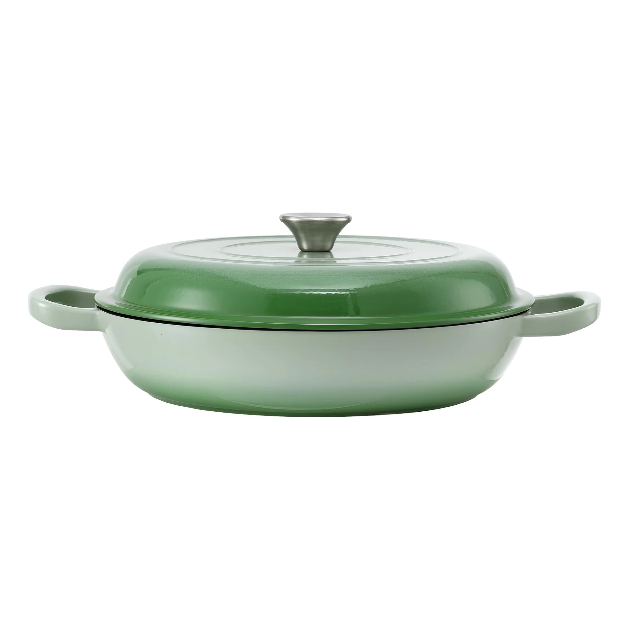 3 5-Star Chef 3.3L Enameled Cast Iron Dutch Oven Pot with Lid Easy-to-Clean Cooking Pot - Green, 3 of 9