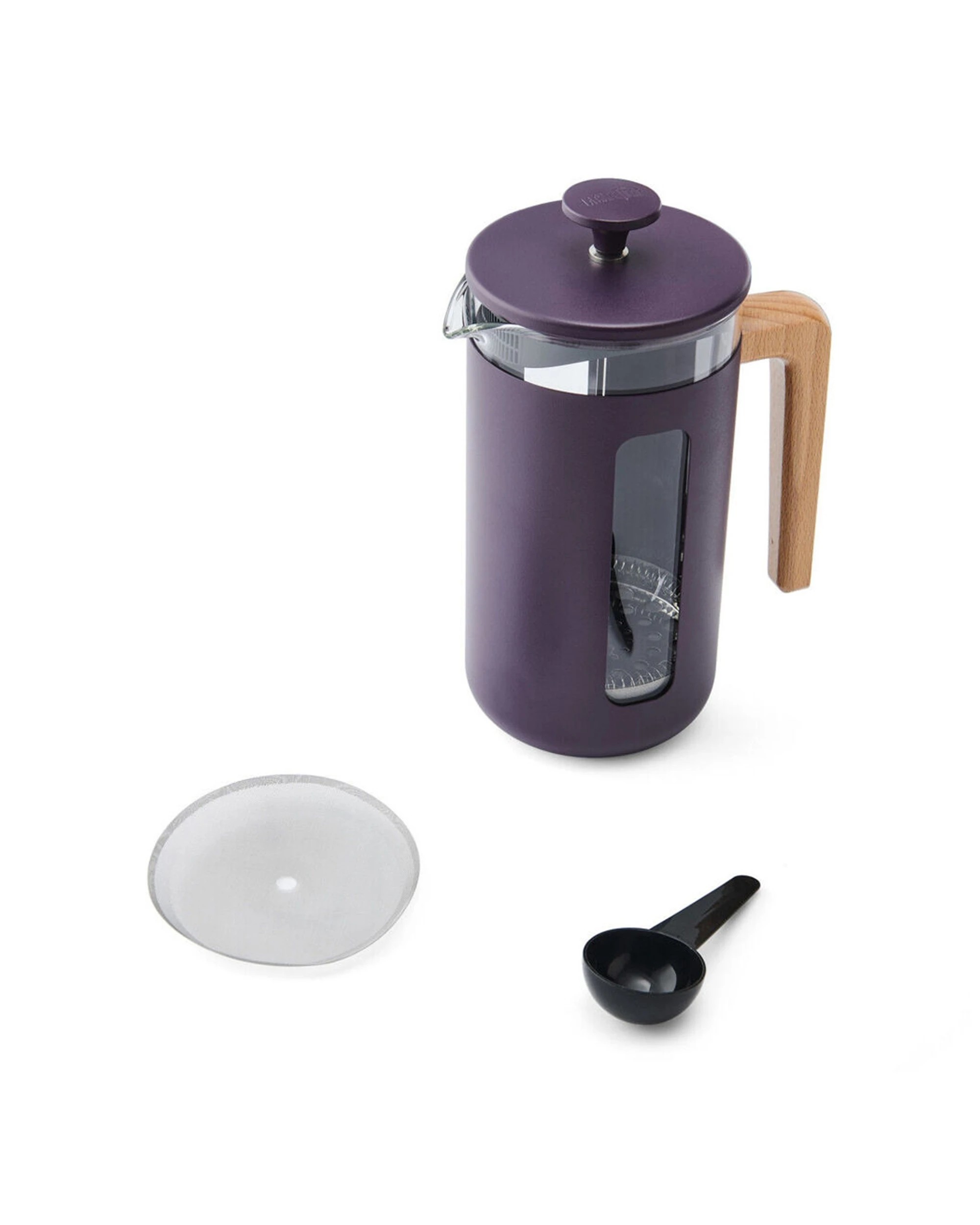 2 La Cafetiere Pisa 8-Cup Cafetiere Glass Coffee Press - Purple, 2 of 7