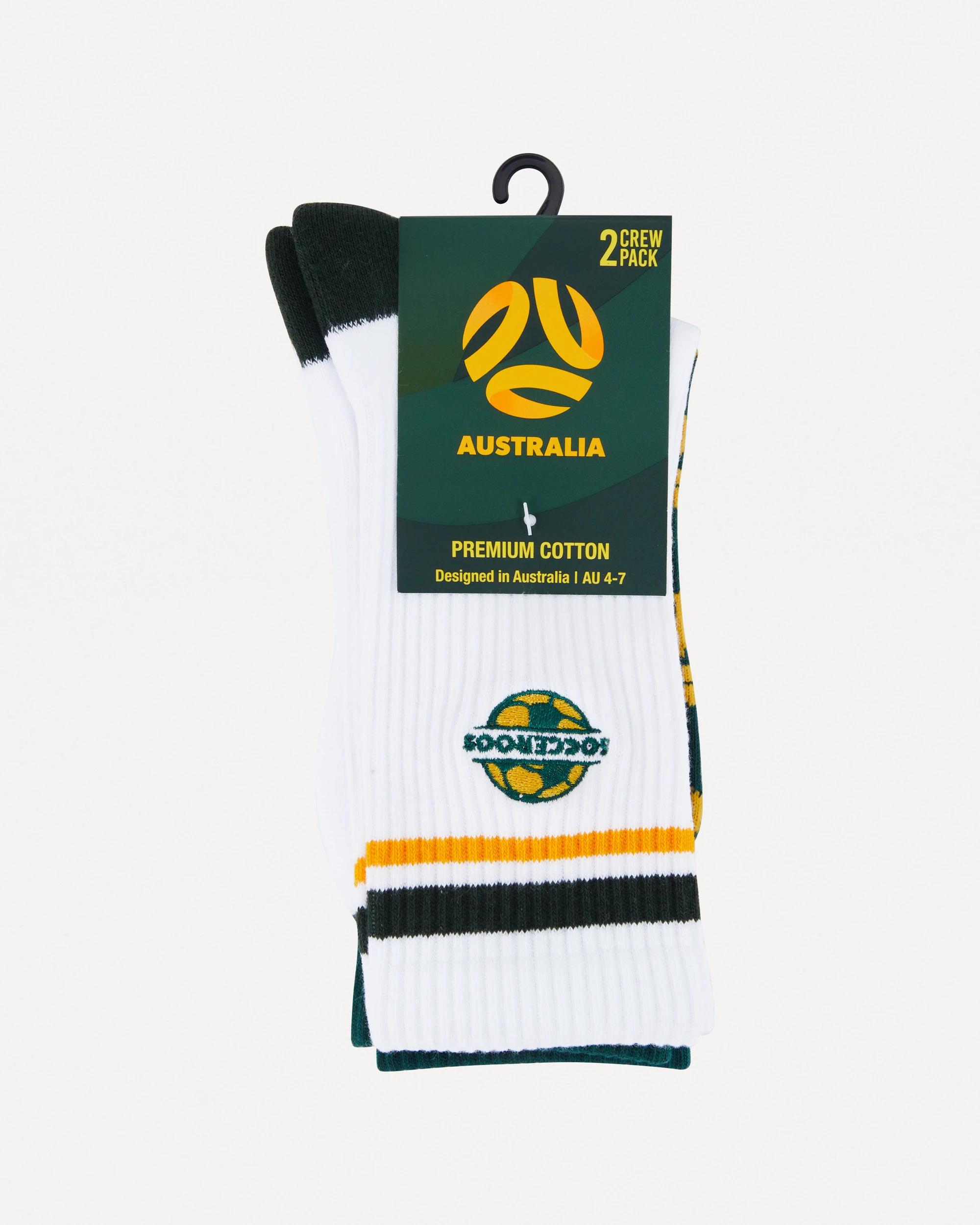 3 2 Pack Socceroos Socks Green, 3 of 3