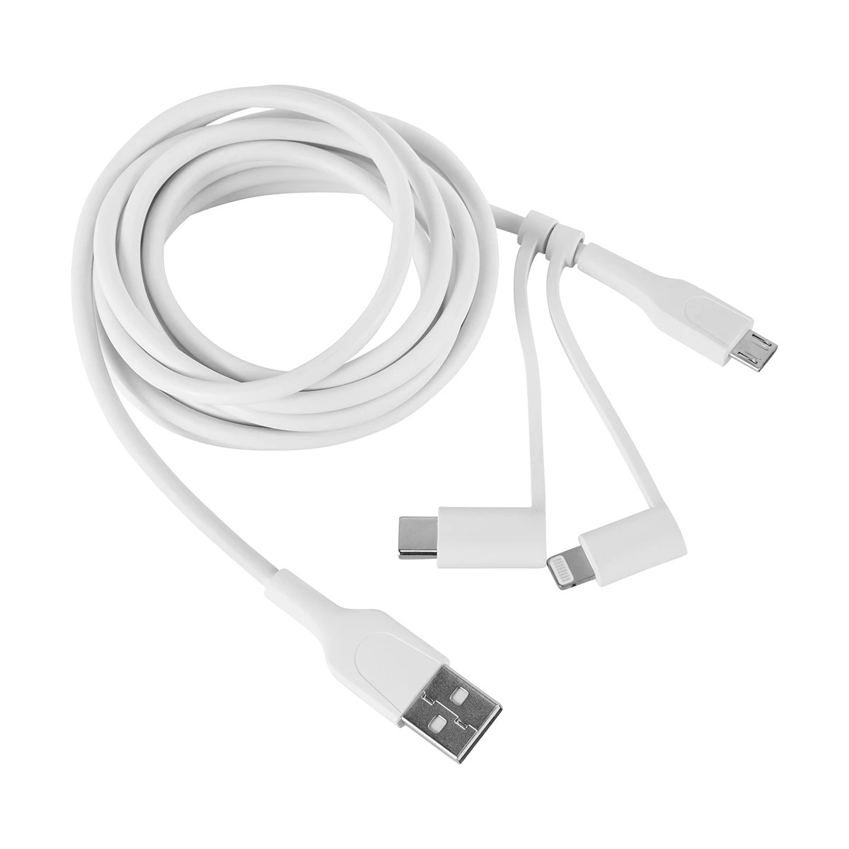 3 3-in-1 Travel Cable - White, 3 of 8