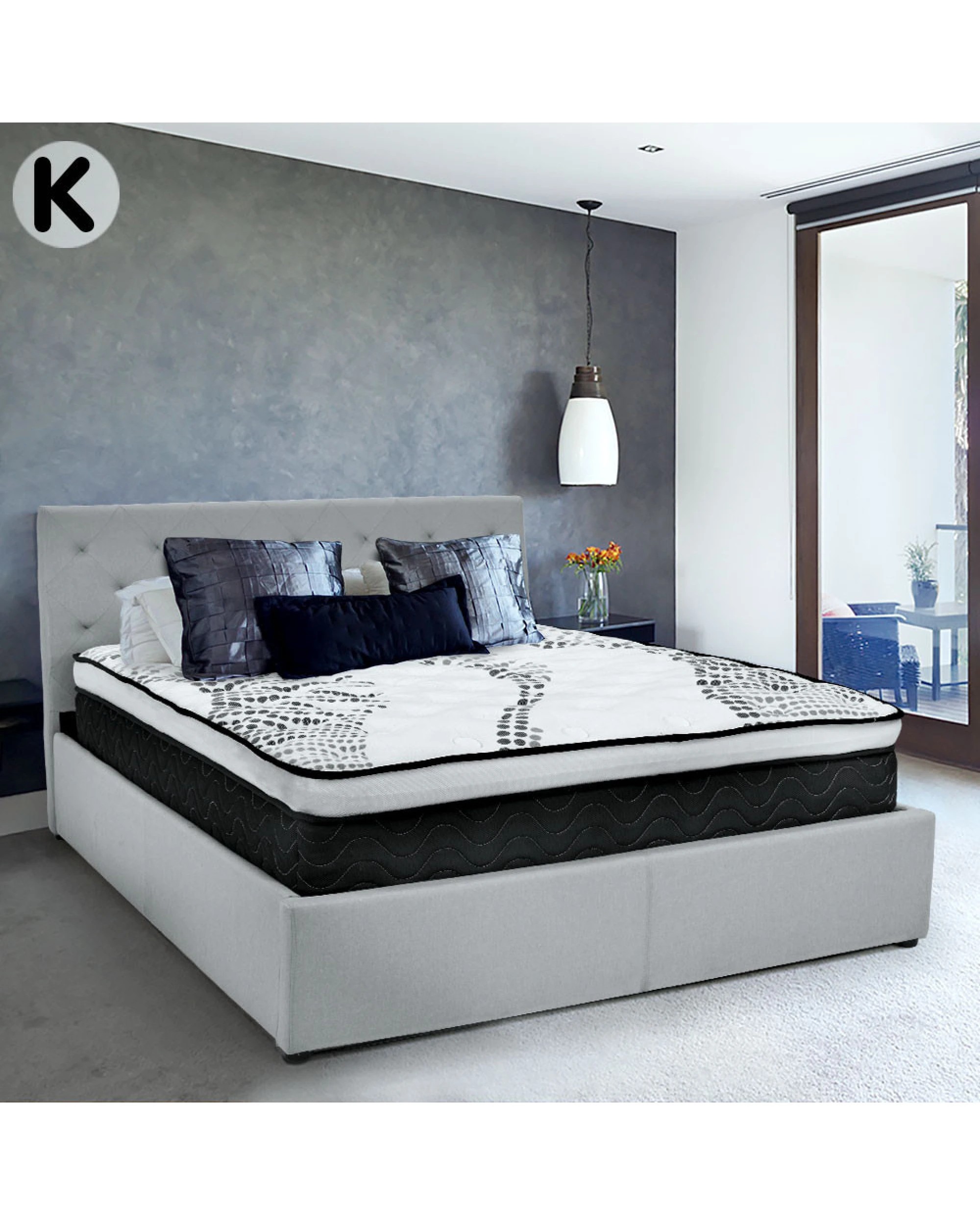 2 Laura Hill Premium King Mattress With Euro Top Layer - 32cm, 2 of 8