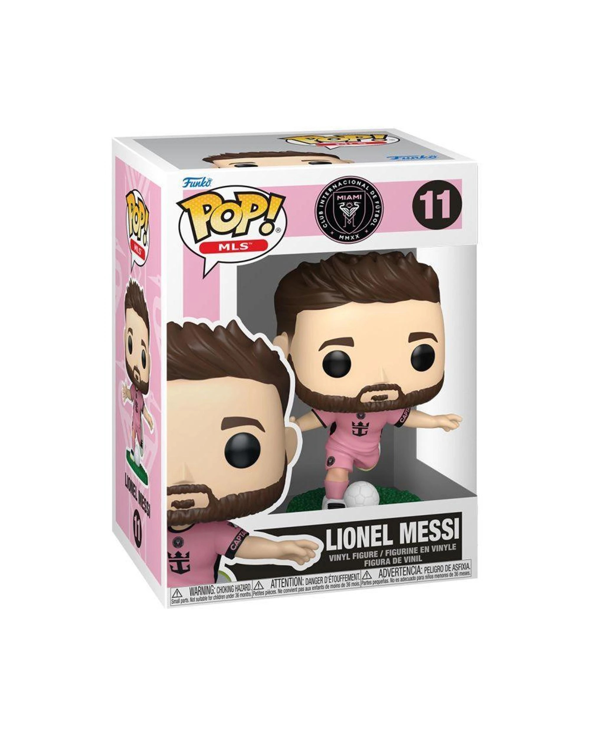 3 MLS Inter Miami Lionel Messi Pink Kit Funko POP! Vinyl, 3 of 3