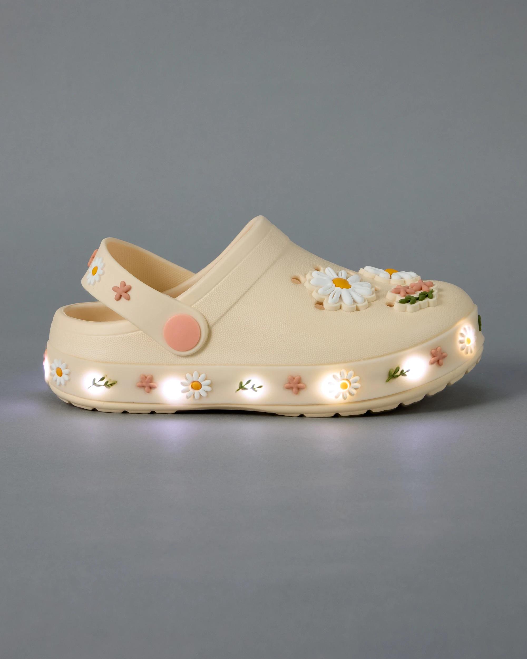 2 Junior Light Up Clogs Flowers, 2 of 6