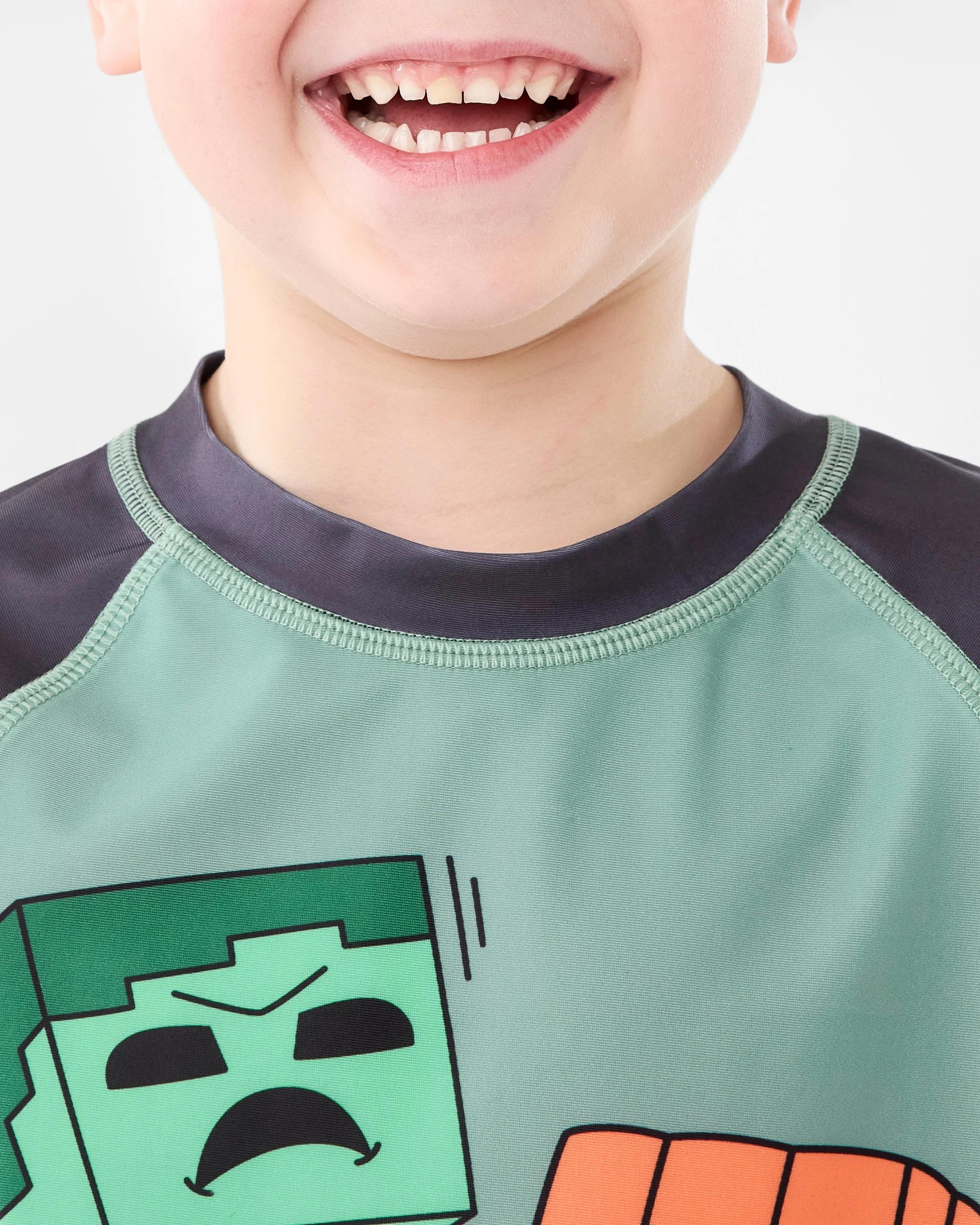 4 Minecraft License Long Sleeve Rash Vest Minecraft, 4 of 4