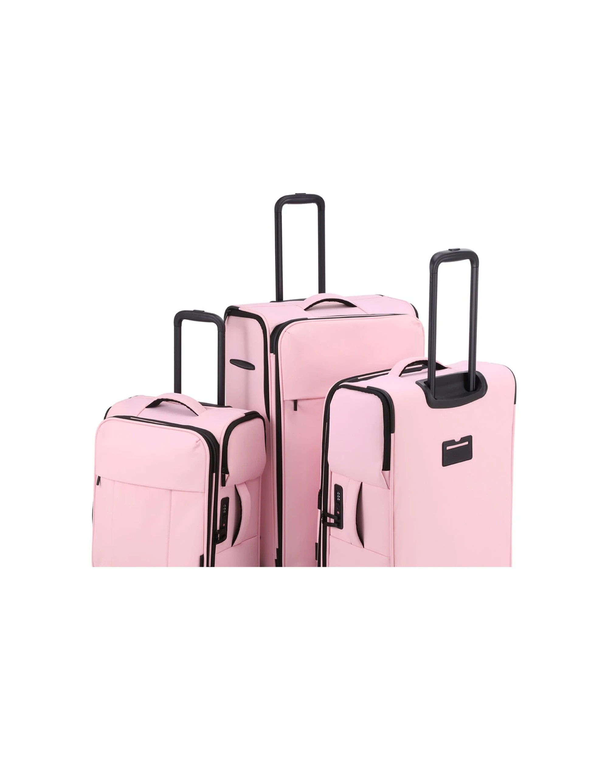 5 Kate Hill 3pc Willow Travel Luggage Set Suitcase Lightweight Expandable - Pink, 5 of 5
