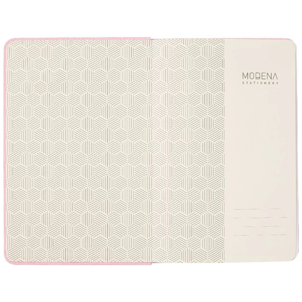 3 Modena A5 Linen Plain Notebook Pink, 3 of 5