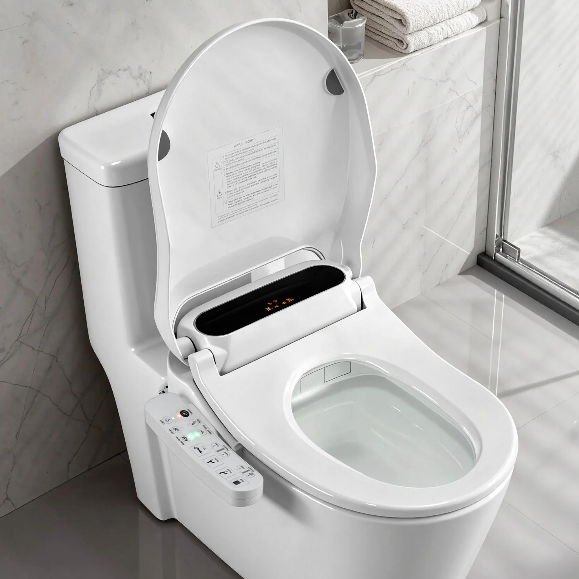 4 Cefito Smart Electric Bidet Toilet Seat LED Display D-Shape - White, 4 of 4