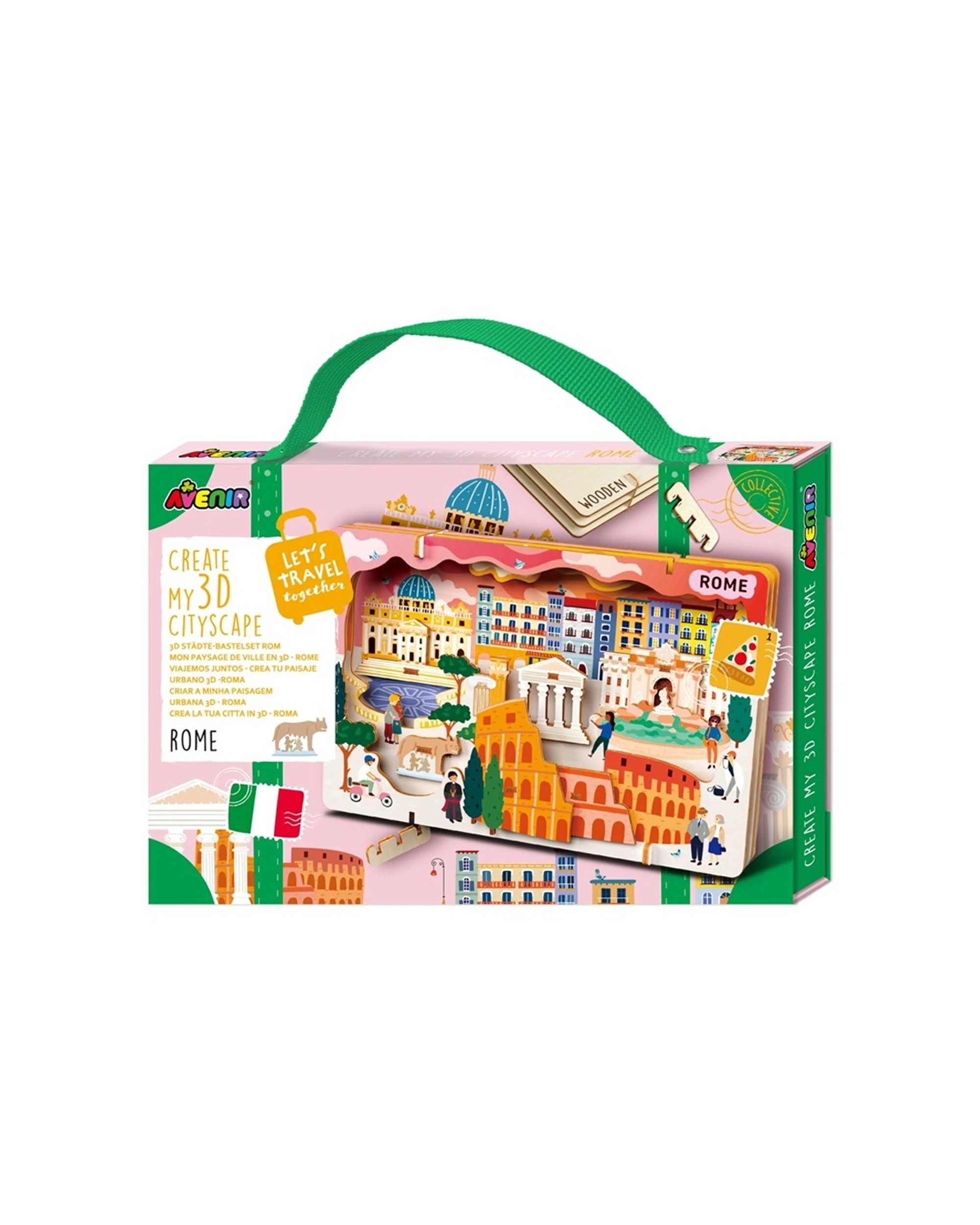1 Avenir Create My 3D Cityscape Wooden Puzzle Kids Construction Toy Rome, 1 of 3