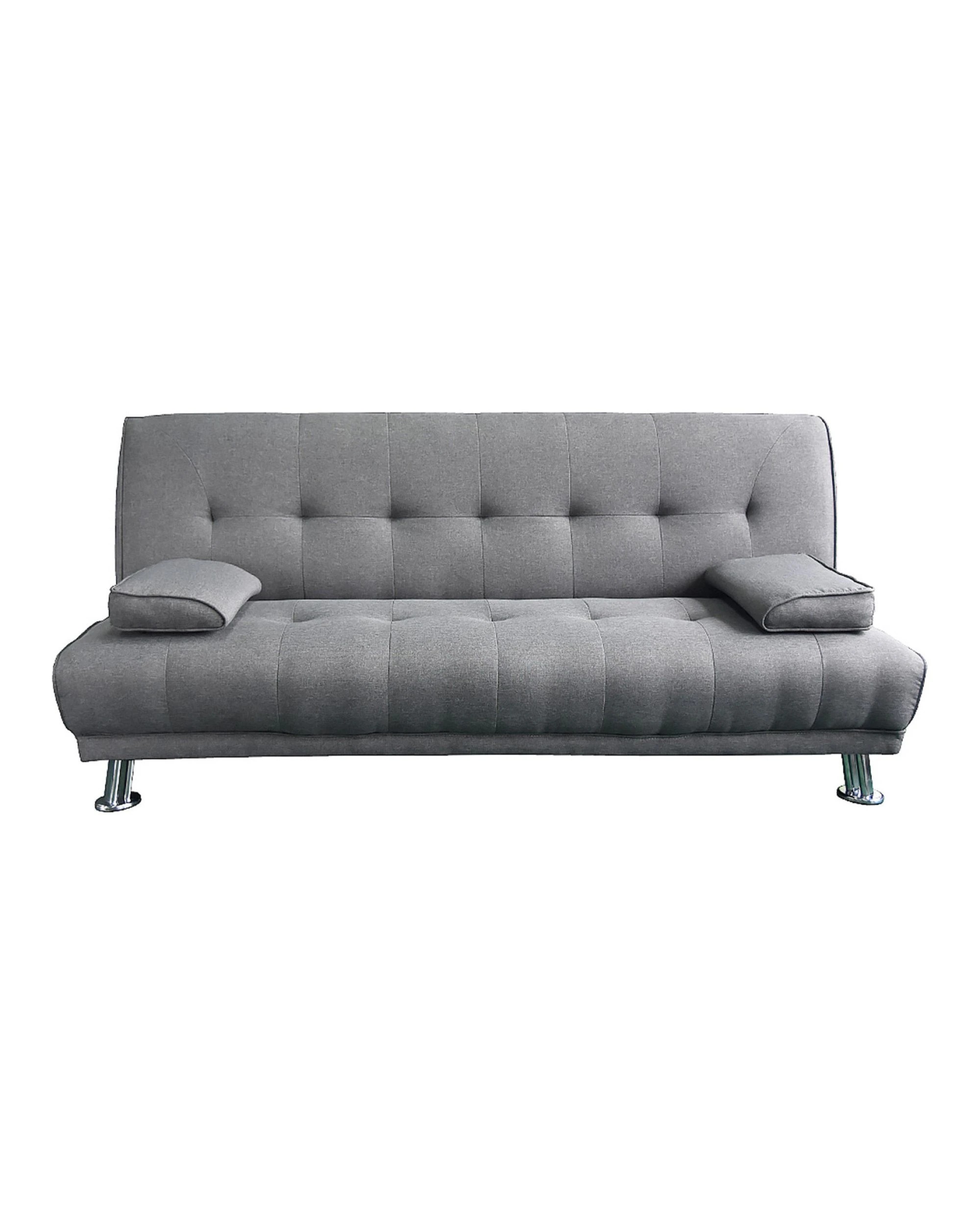1 Sarantino 3 Seater Linen Sofa Bed Couch Lounge Futon - Light Grey, 1 of 5