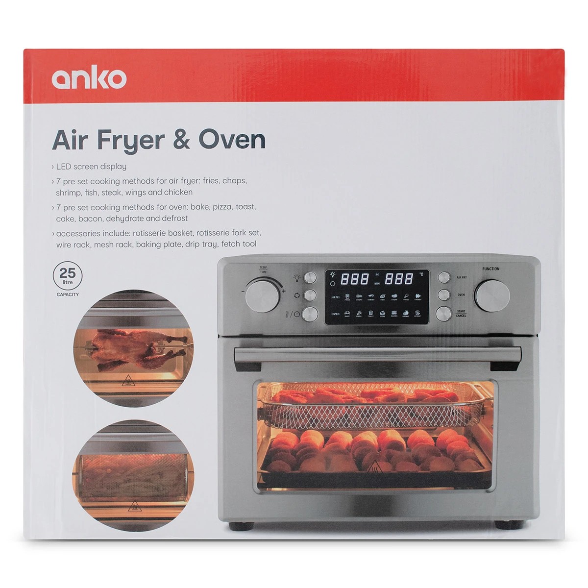 9 25L Air Fryer and Oven - Silver, 9 of 9