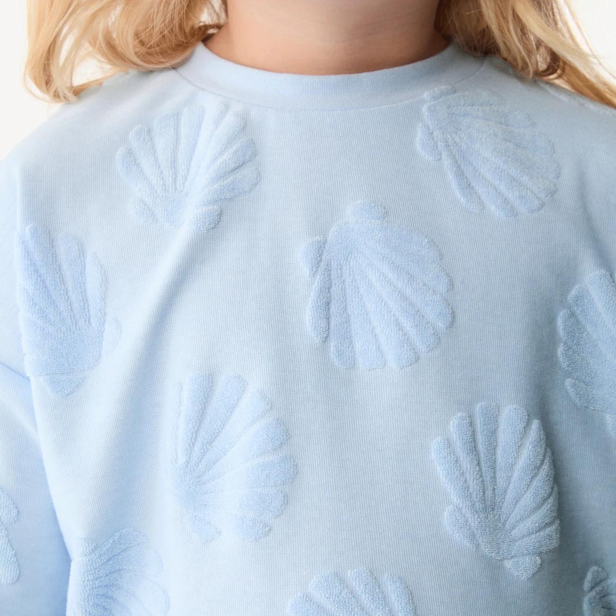 4 Short Sleeve Texture T-shirt Blu Shell, 4 of 6