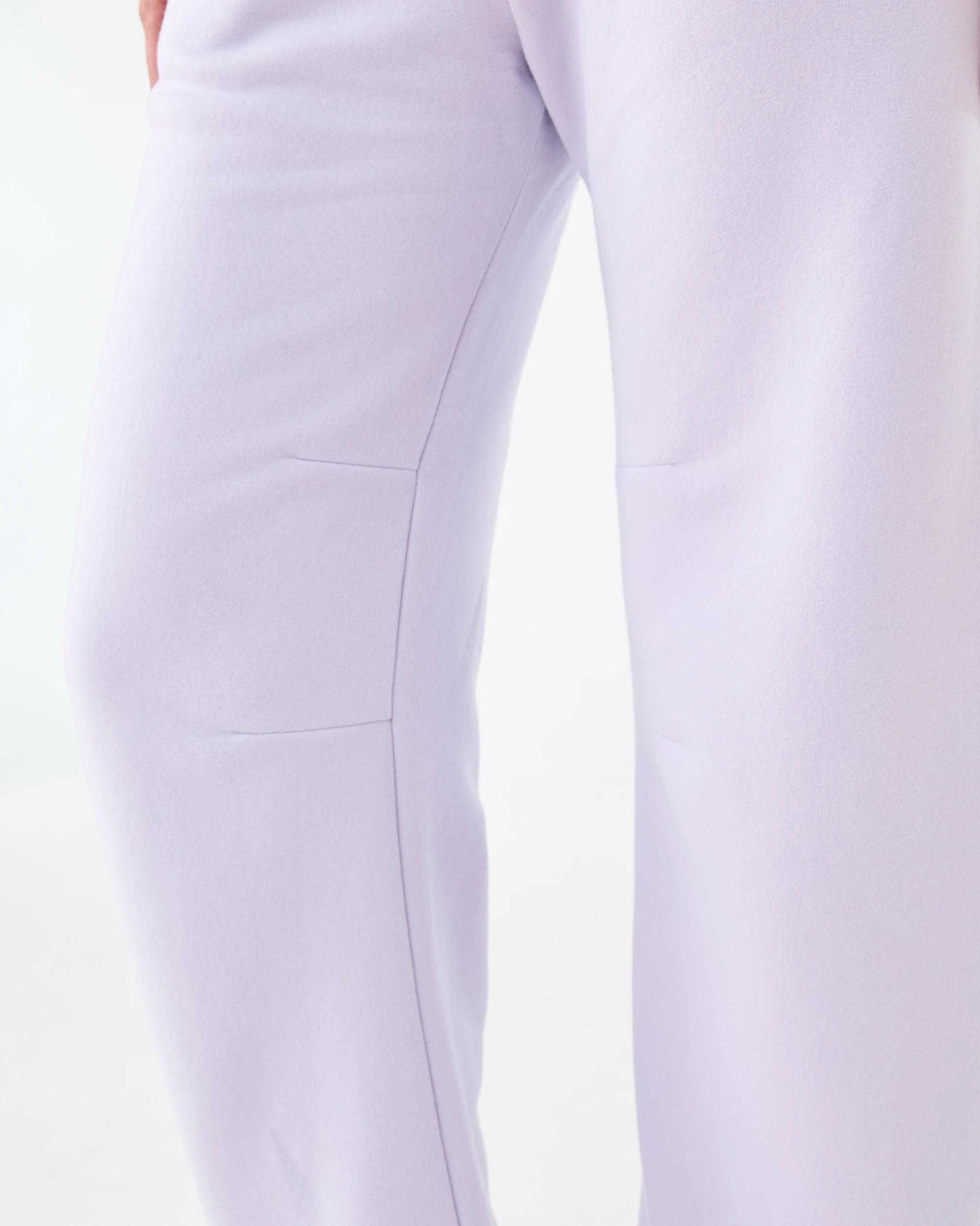 6 Active Womens Barrel Leg Fleece Trackpants Mist Lilac, 6 of 7