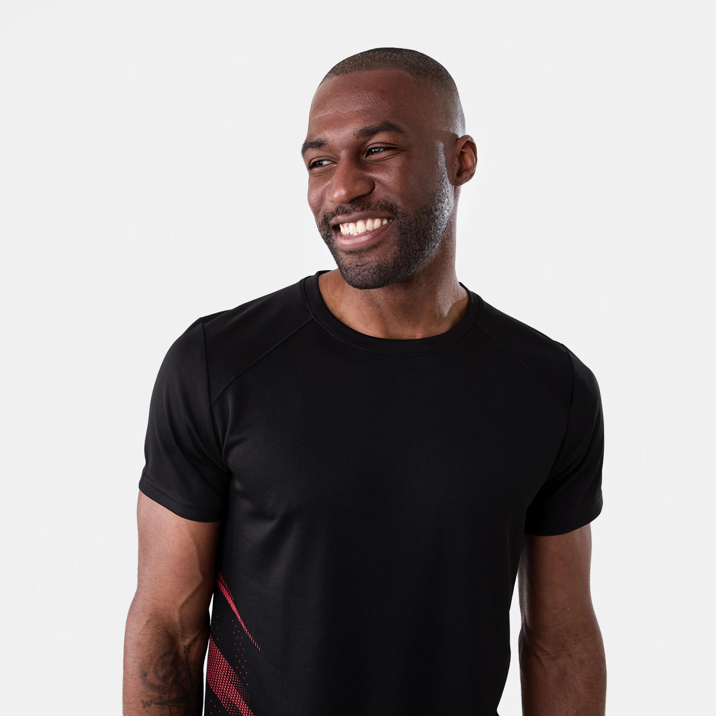 4 Active Mens Printed T-shirt LIFTED GEO SOIL RED, 4 of 7