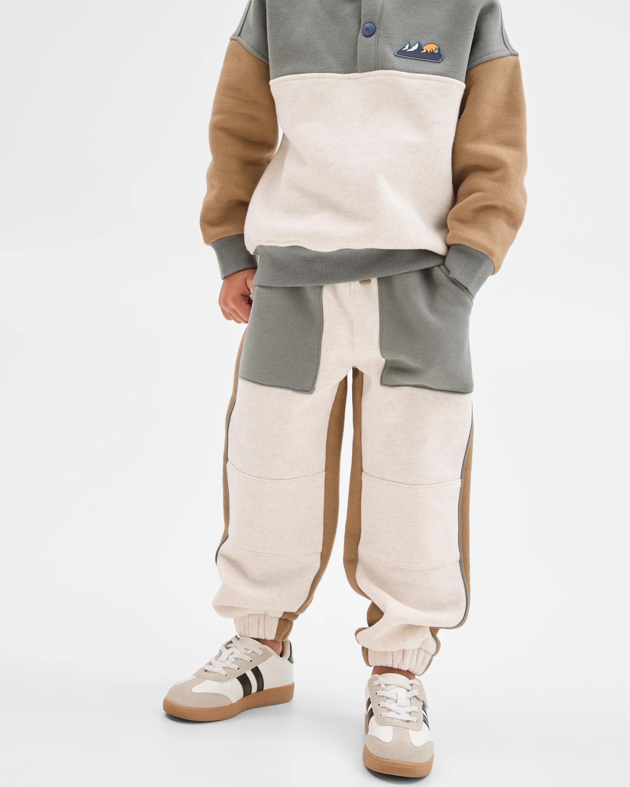 4 Target Kids Australian Cotton Blend Hoodie and Trackpants Set GREEN/OAT, 4 of 8