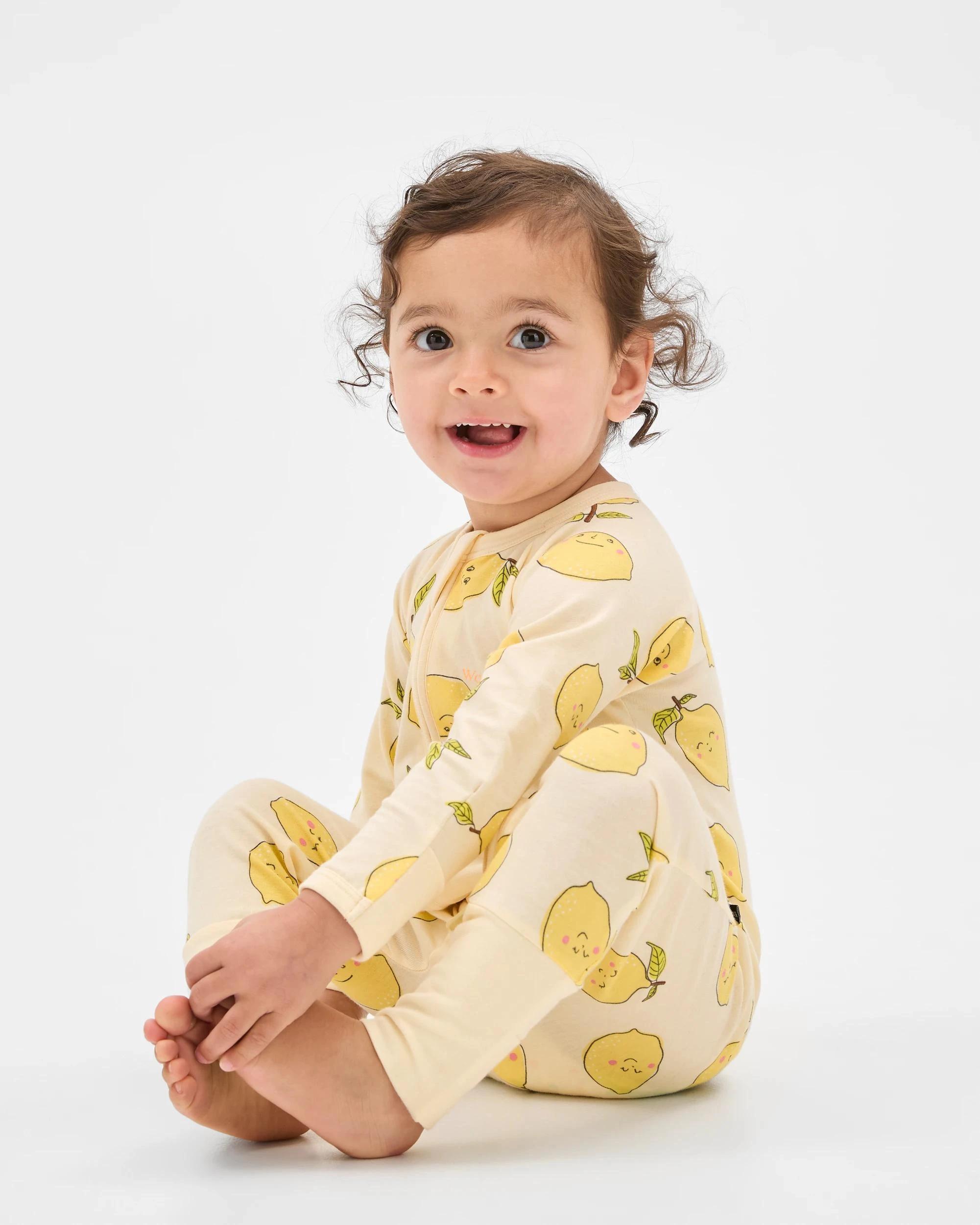 1 Bonds Baby Print Zip Wondersuit Coverall LEMON, 1 of 4