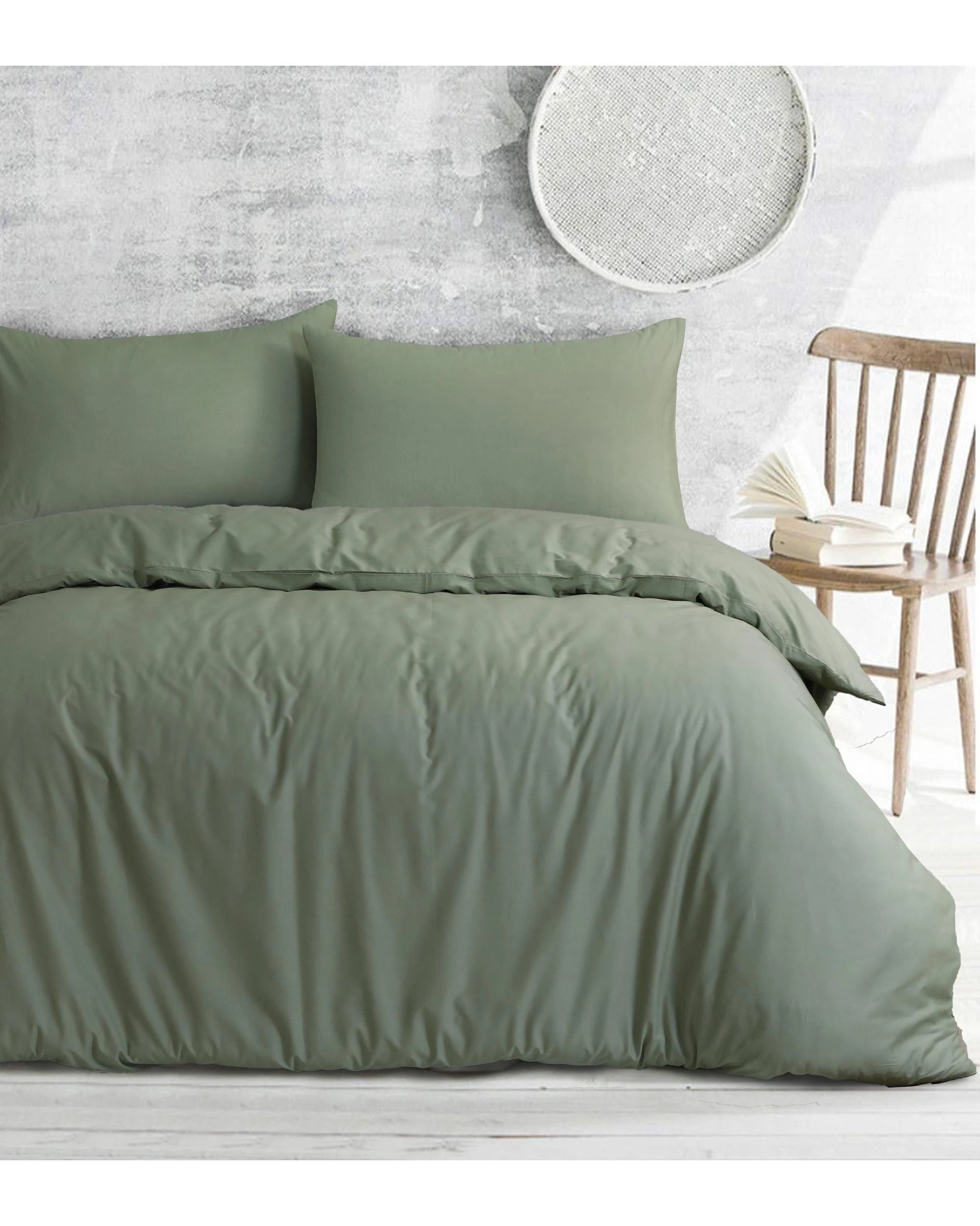 2 Amsons Royale Cotton Quilt Cover Set - Double Bed - Green, 2 of 2