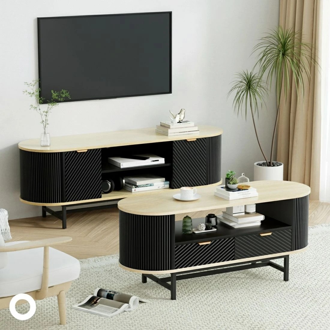 7 Artiss Coffee Table Drawer Shelf Wood& - Multi, 7 of 7