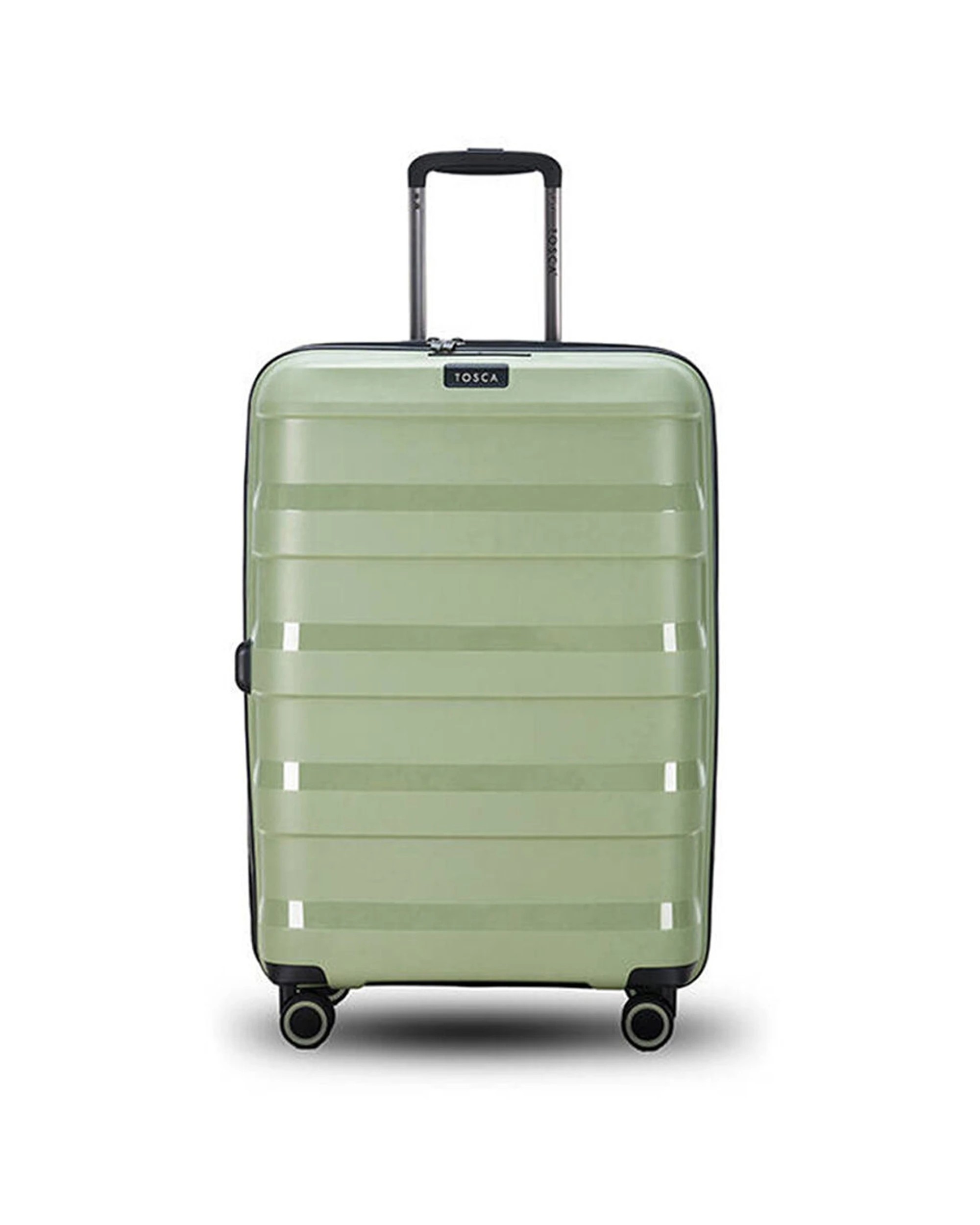 1 Tosca Comet Pp 25" Suitcase Luggage Trolley - Green, 1 of 4